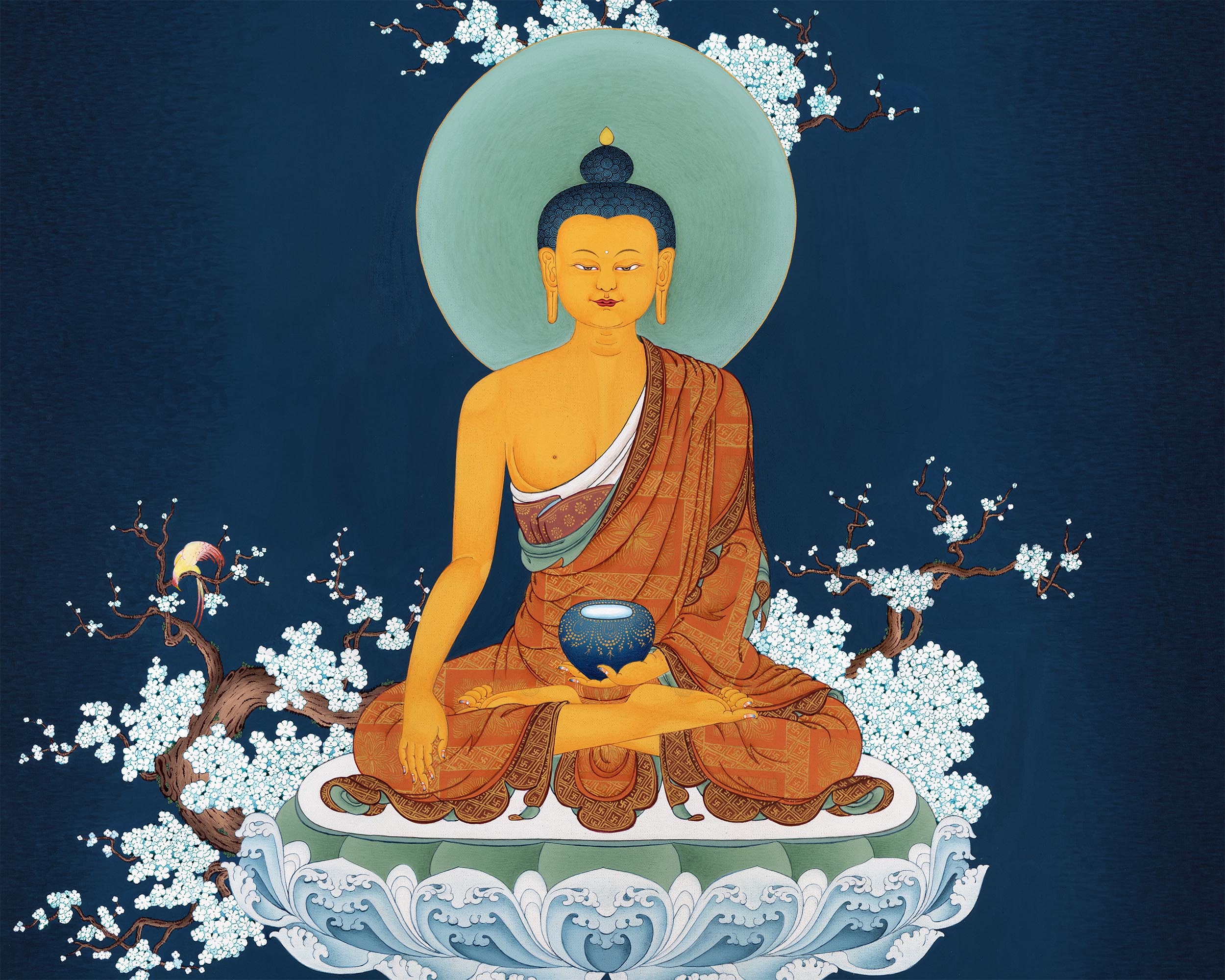 Shakyamuni Buddha Thangka | Siddhartha Gautama | Buddhist Art