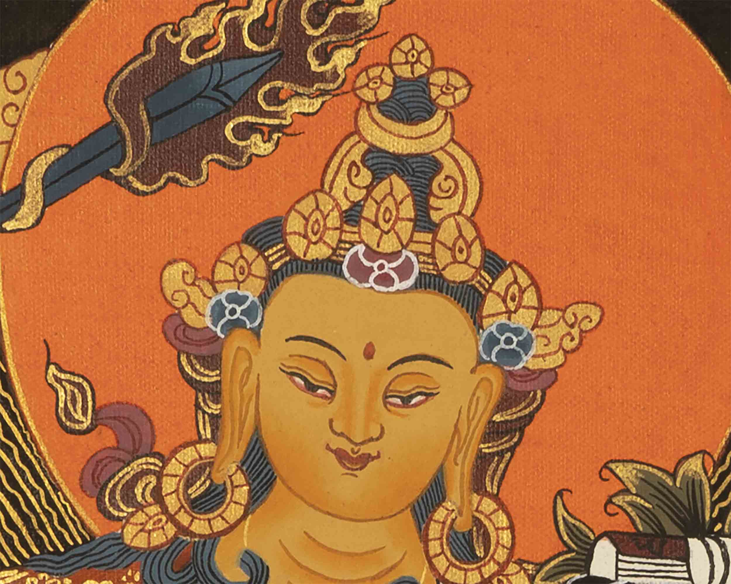 Manjushri Tibetan Thangka | Tibetan Thangka Art