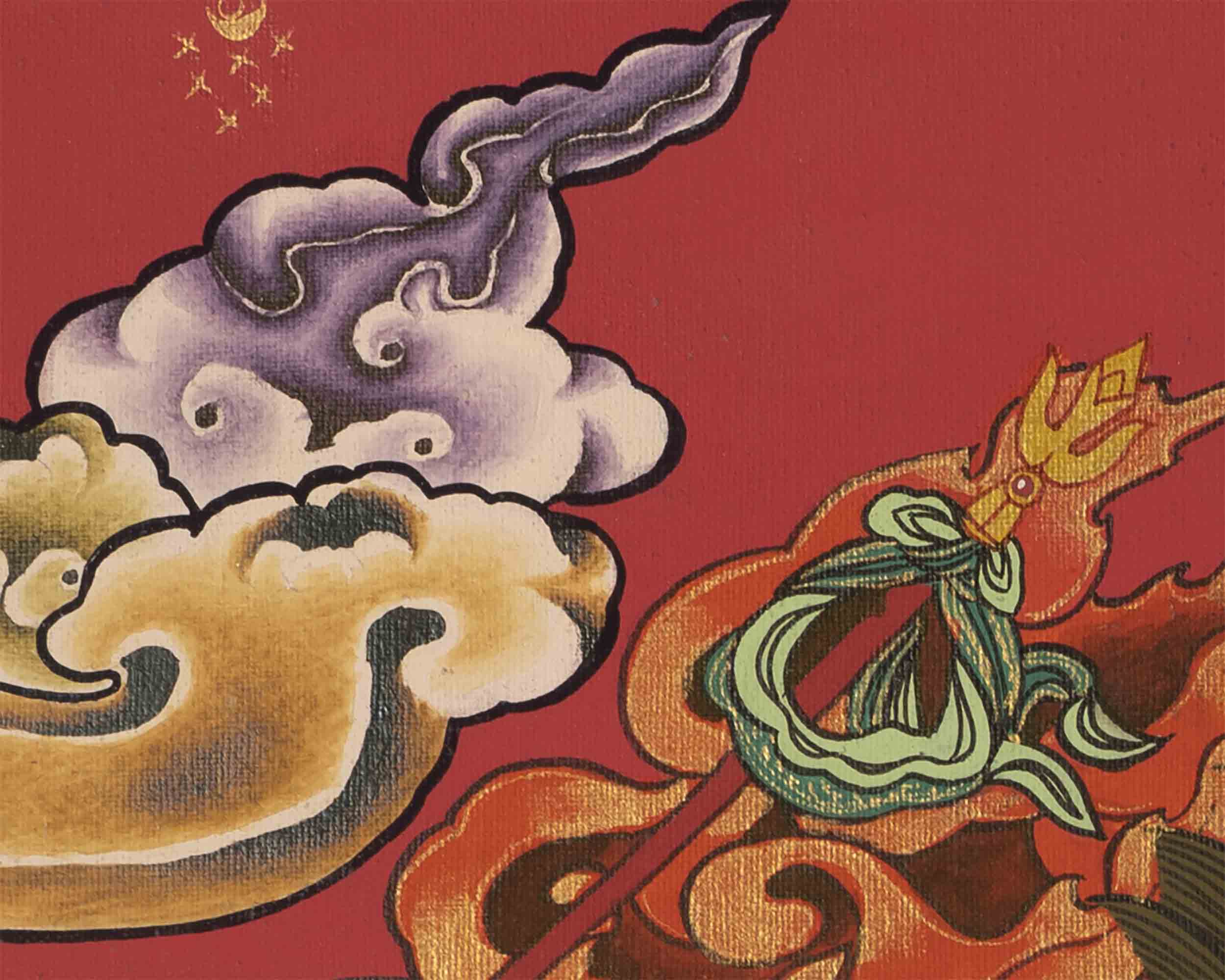 Palden Lhamo Thangka | Religious Buddhist Altar Art Decor