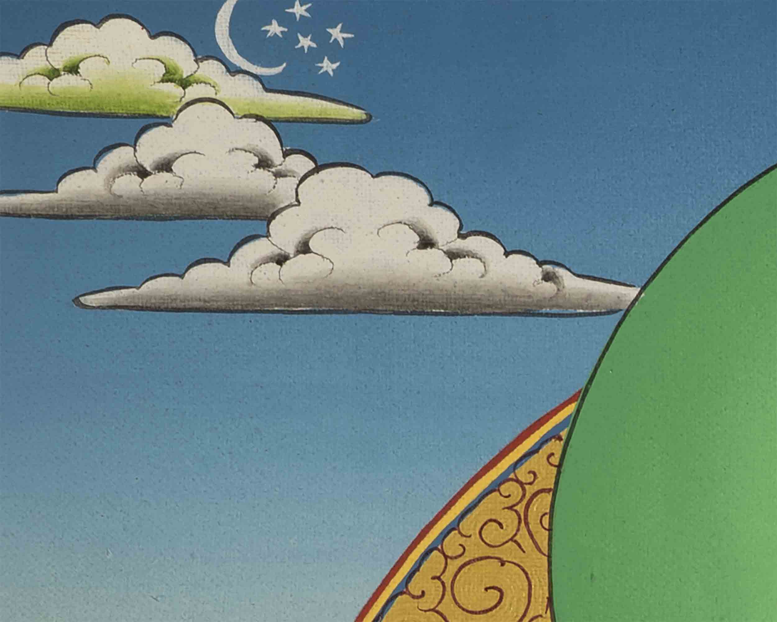 Dzambala Kubera Thangka | Traditional Buddhist Art | Wall Decors