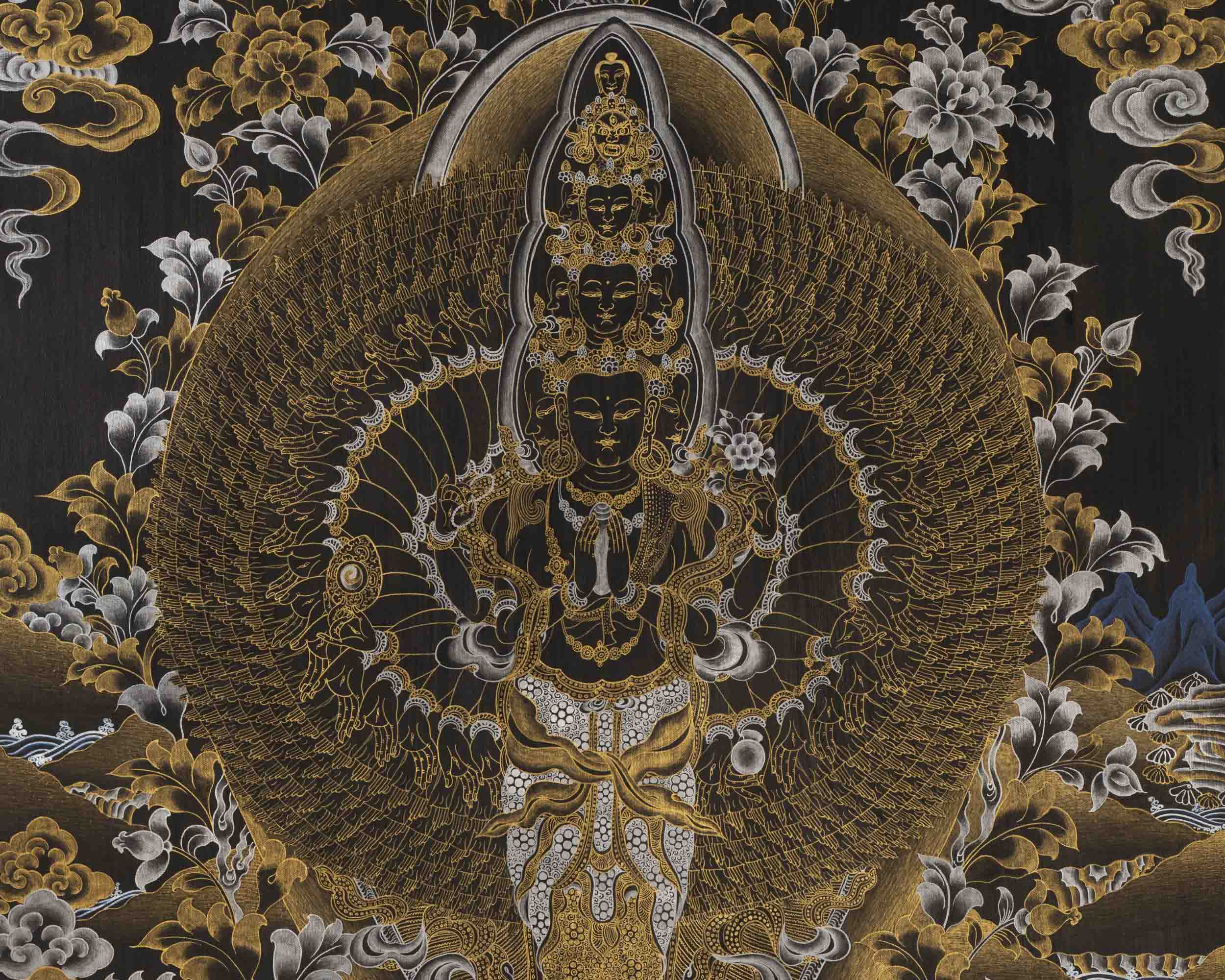 1000 Armed Avalokiteshvara | Wall Decors | Traditional Thangka