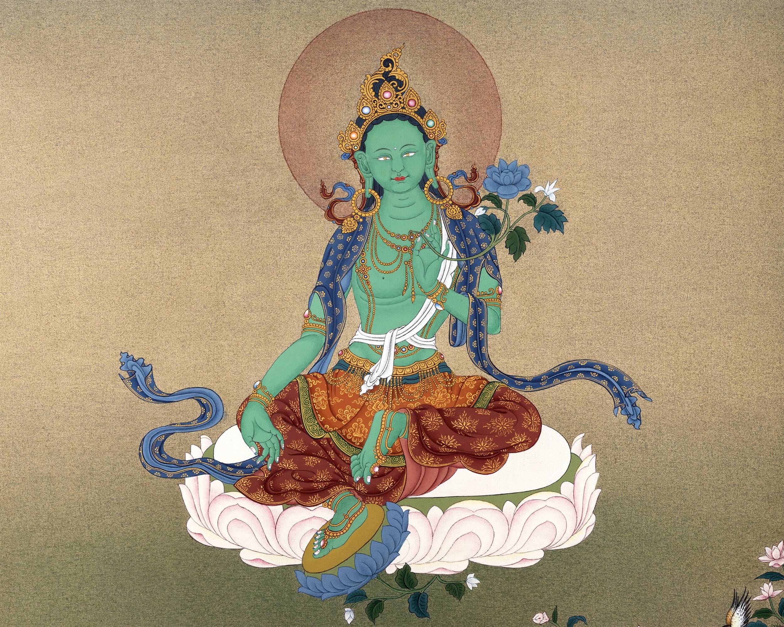 green tara thangka