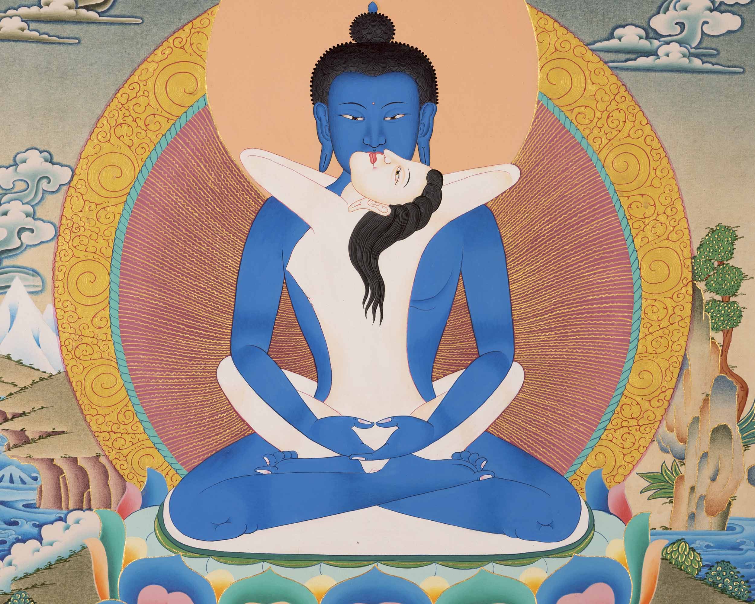 Samantabhadra Bodhisattva Thangka | Aspiration Prayer Buddha