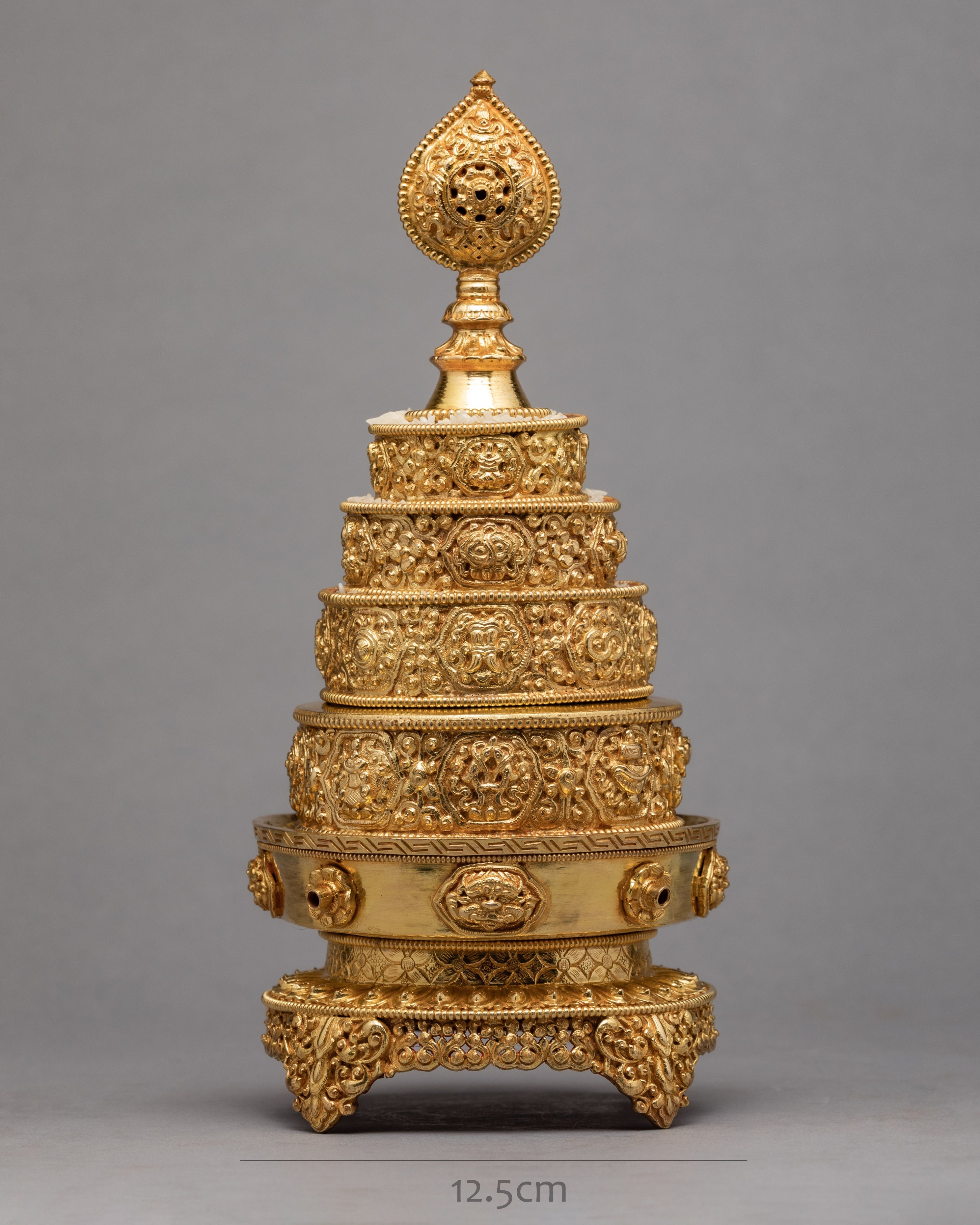 Gold Plated Mandala Set | Rice Offering Set | Buddhist Ritual Items