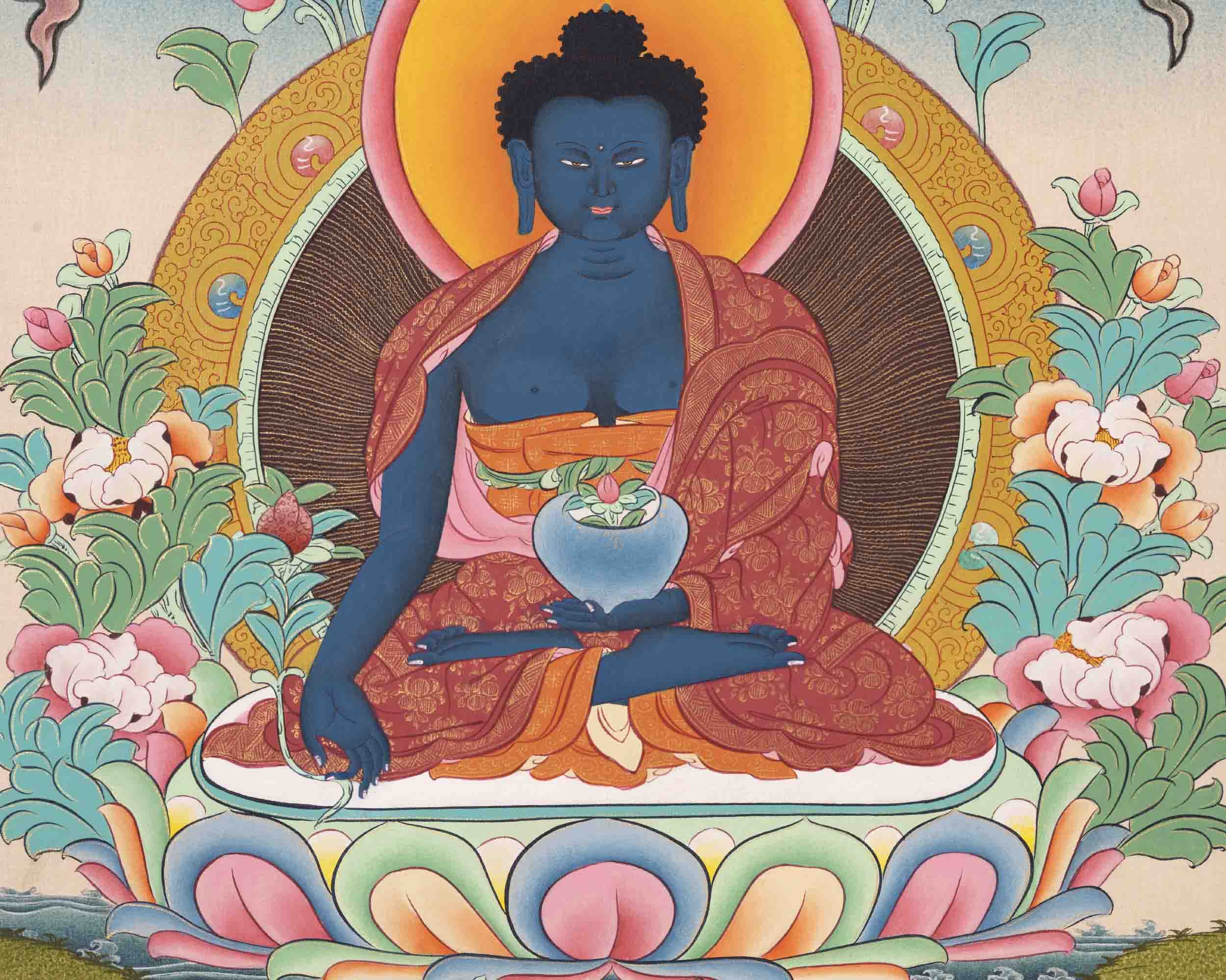 Bhaisajyaguru Thangka | Wall Hanging Medicine Buddha Decoration