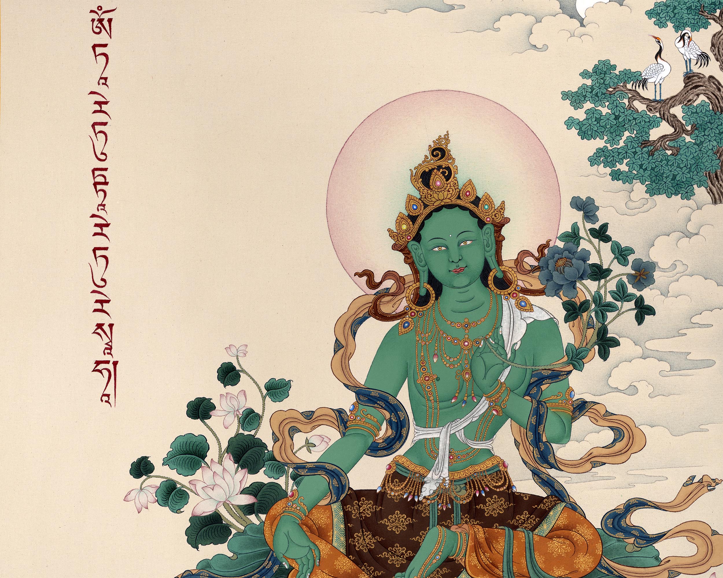Green Tara Thangka | Bodhisattva Art