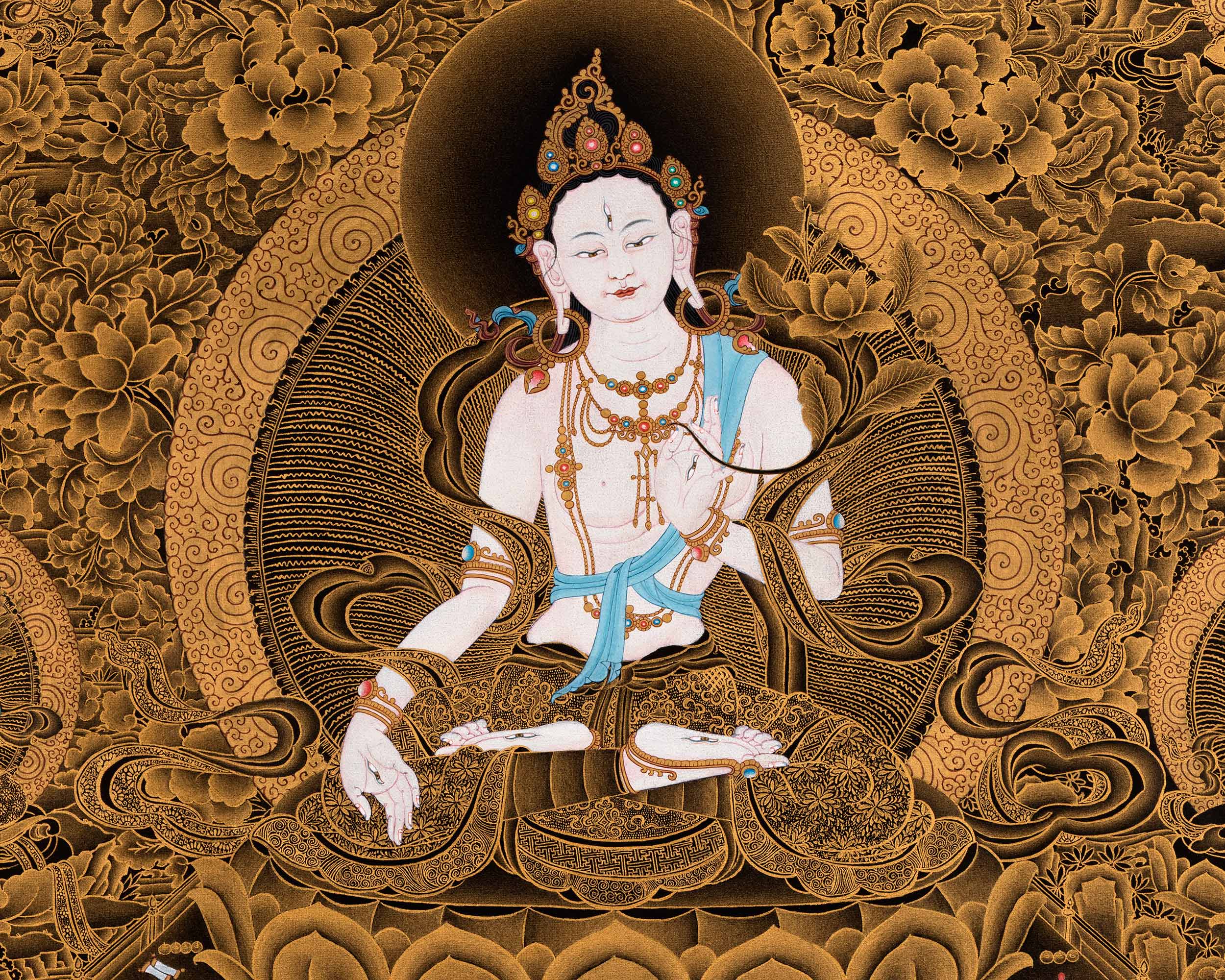 white tara thangka