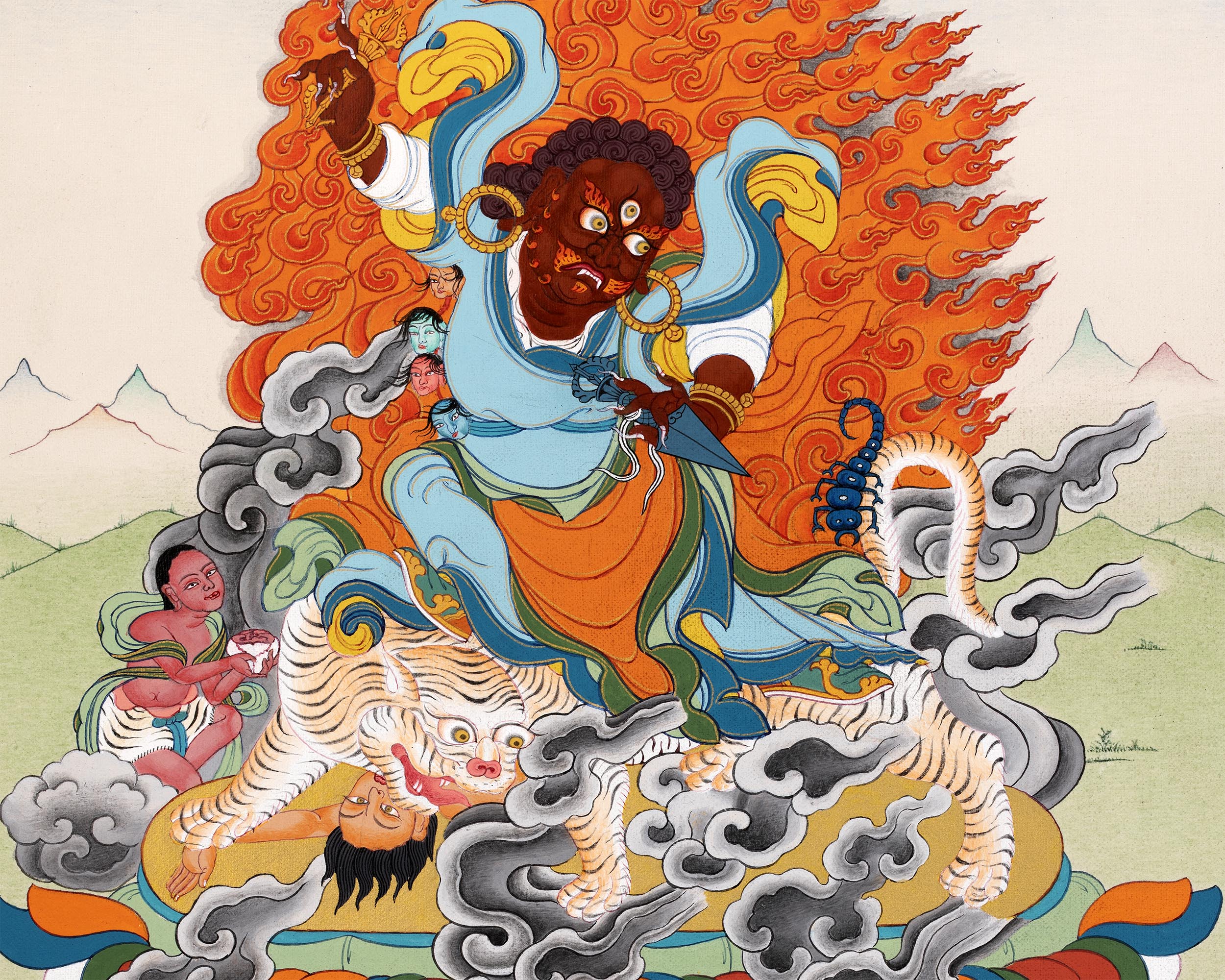Dorje Drollo Thangka | Tibetan Thangka Painting | Buddhist Art