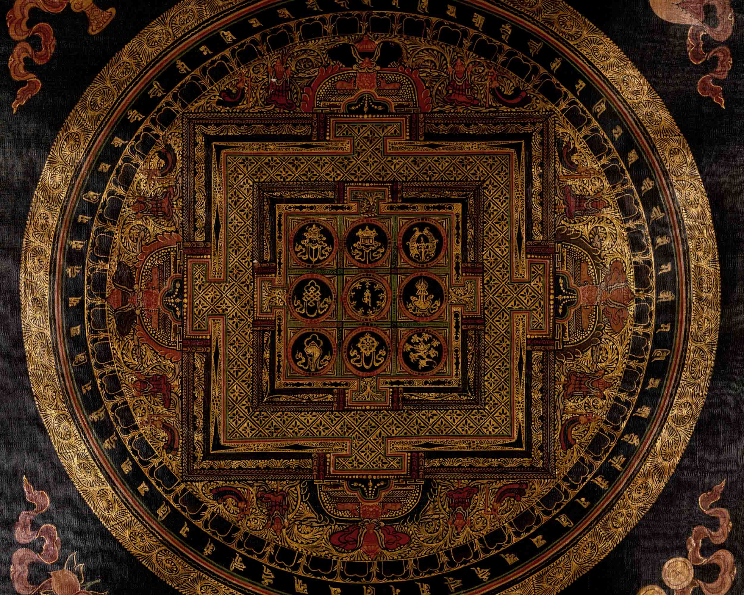 Buddhist Mandala Thangka | Religious Tibetan Art | Wall Decors