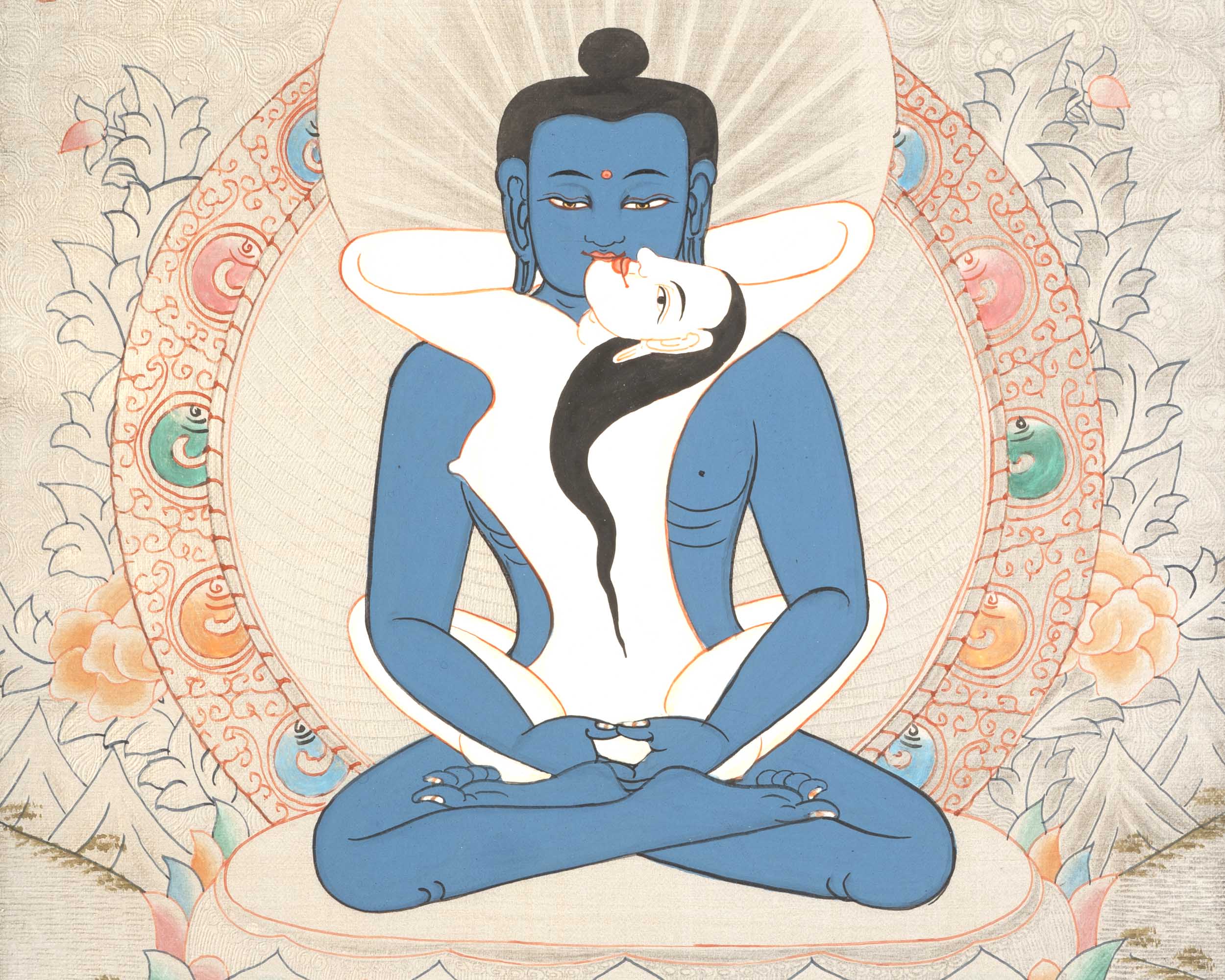 Samantabhadra Buddha Thangka | Wall Decor Thangka