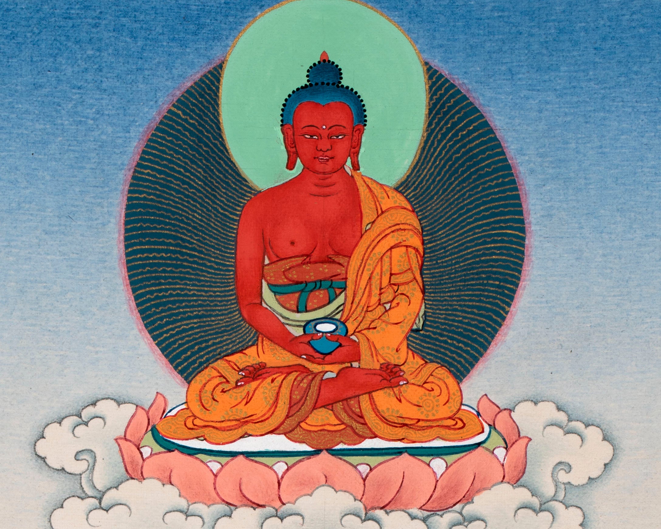 1000 armed Chenrezig, Manjushri & Vajrapani, Thangka Painting