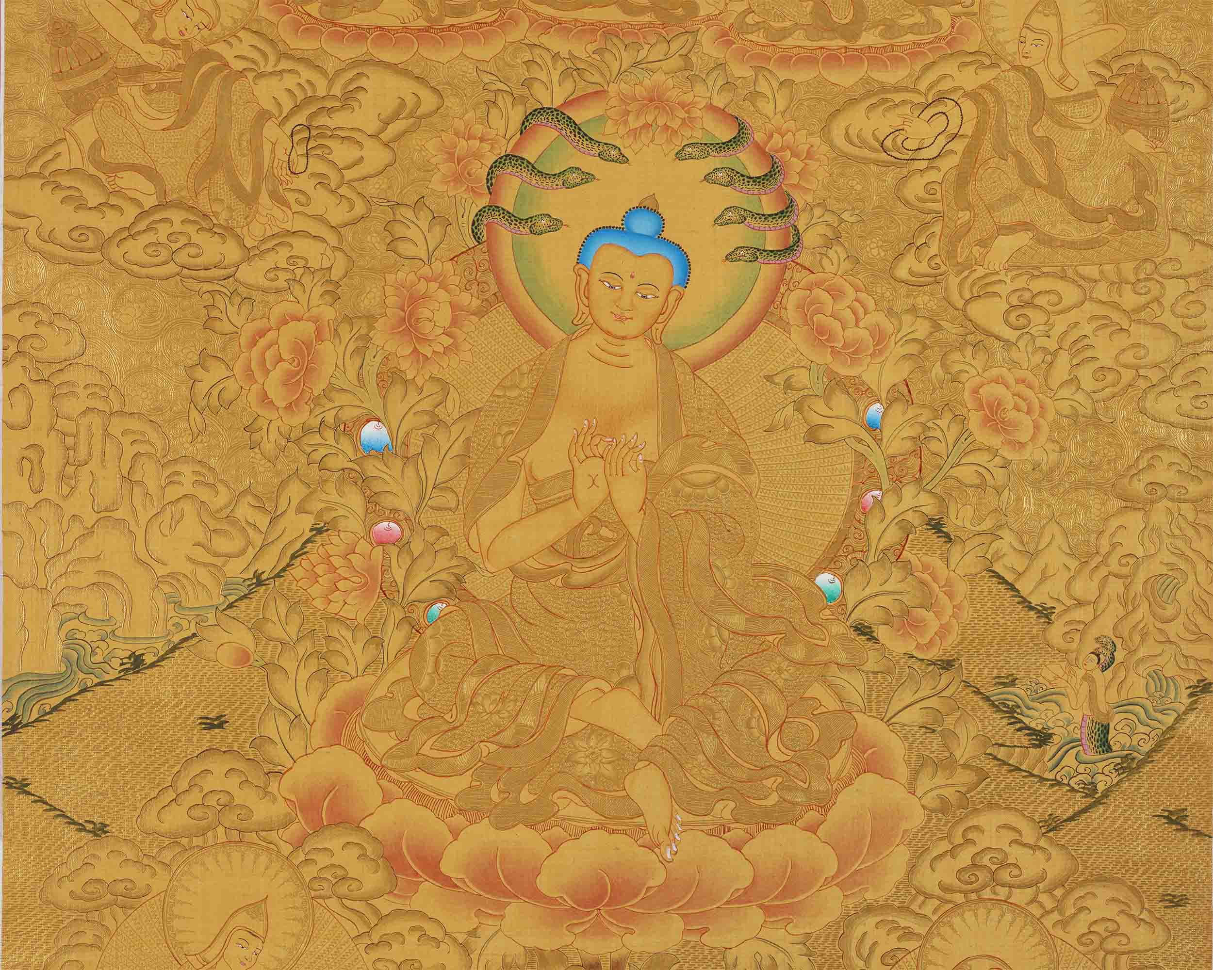 Nagarjuna The Great Buddhist Master's Thangka Painting