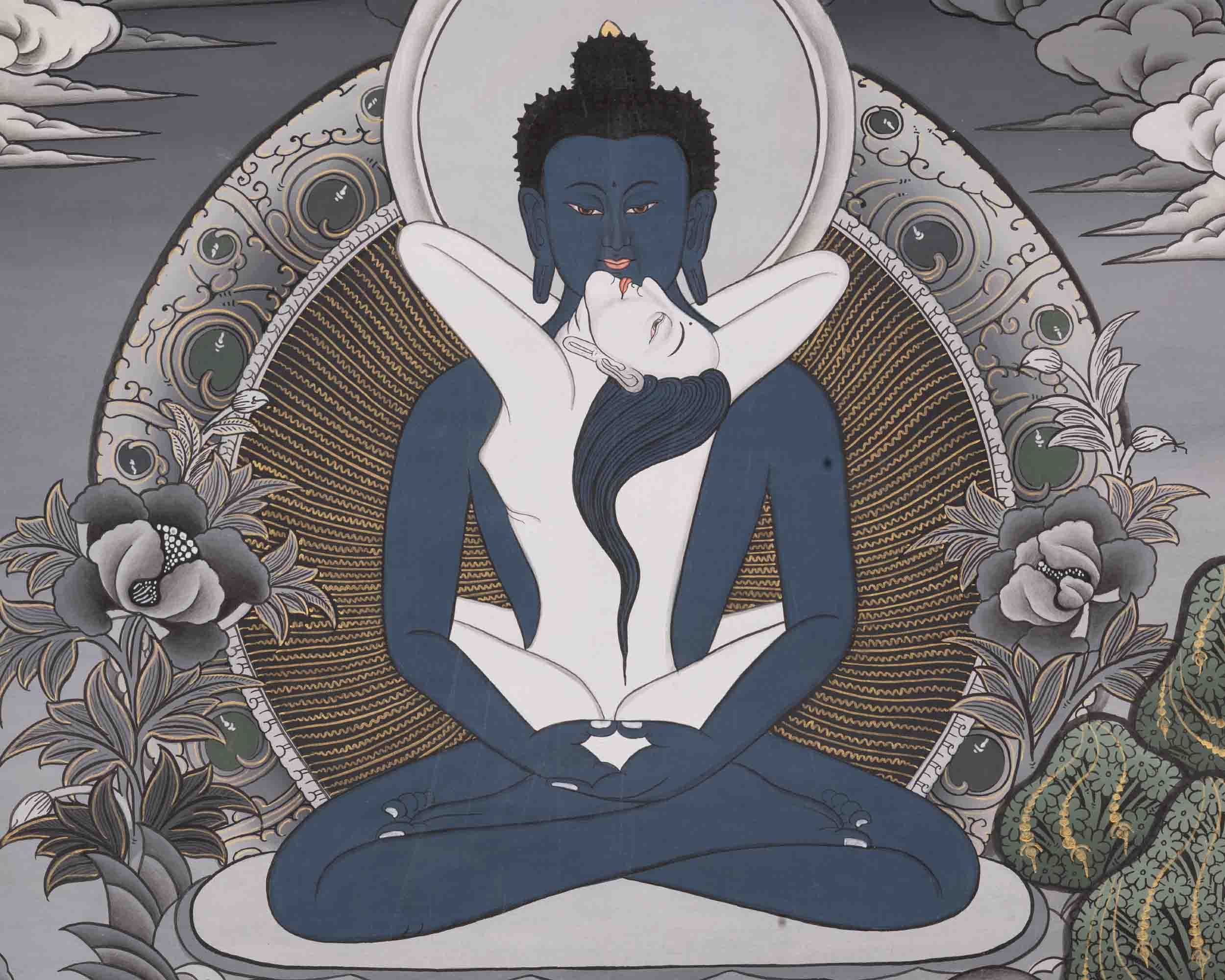 Buddha Samantabhadra Thangka | Traditional Tibetan Art | Wall Decors