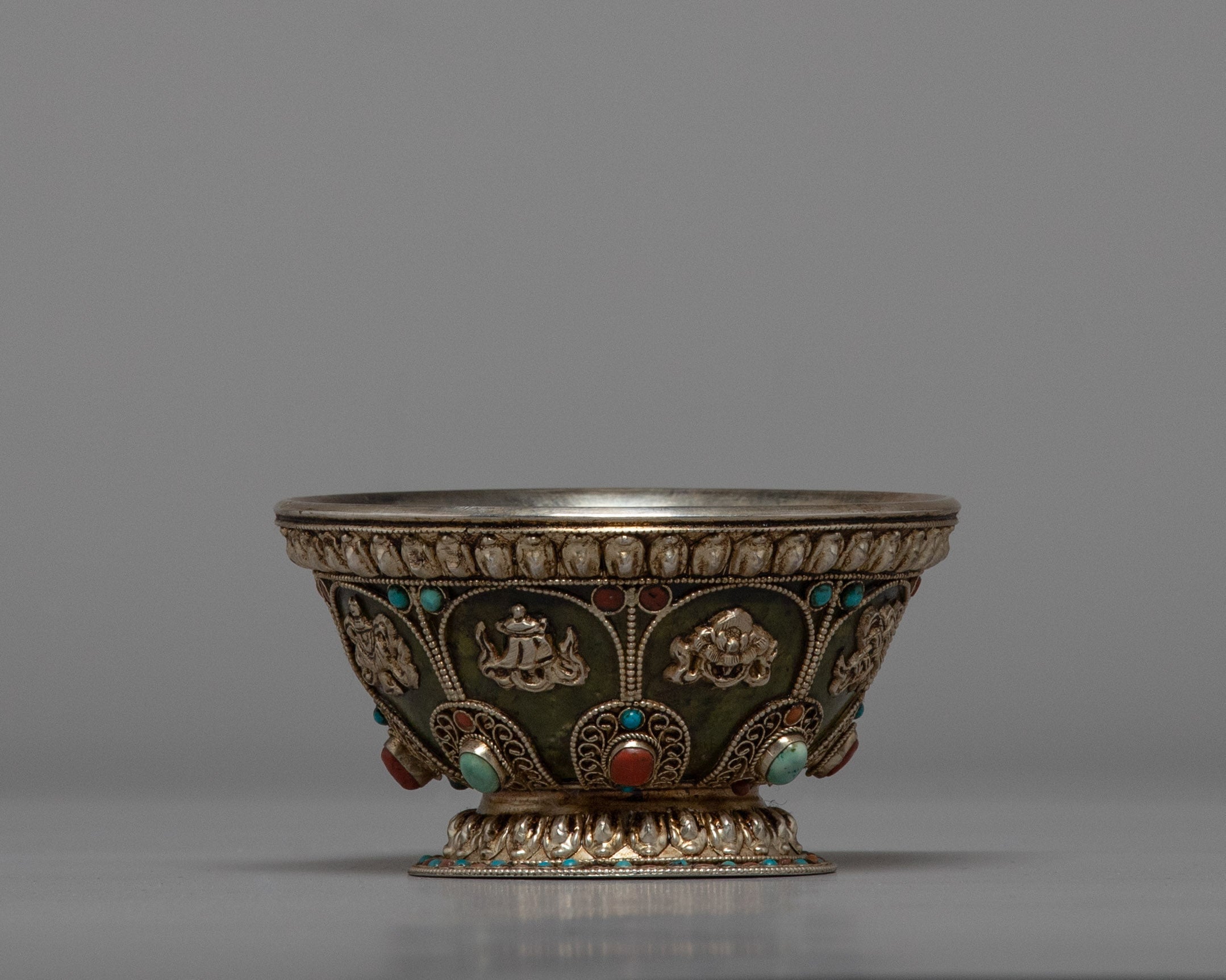 Buddhist Offering Bowl | Nepal Crafts | Religious Home Decor