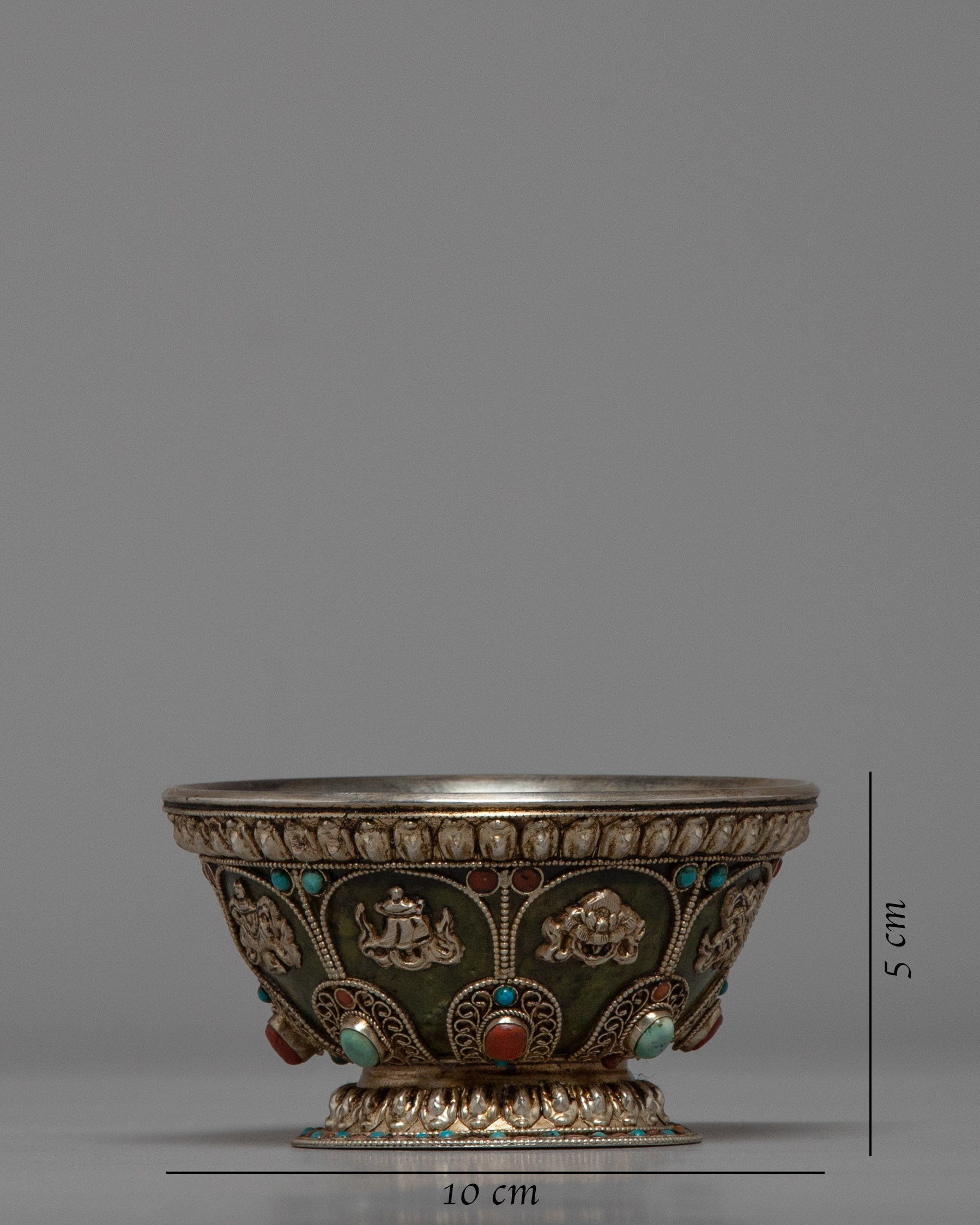 Buddhist Offering Bowl | Nepal Crafts | Religious Home Decor