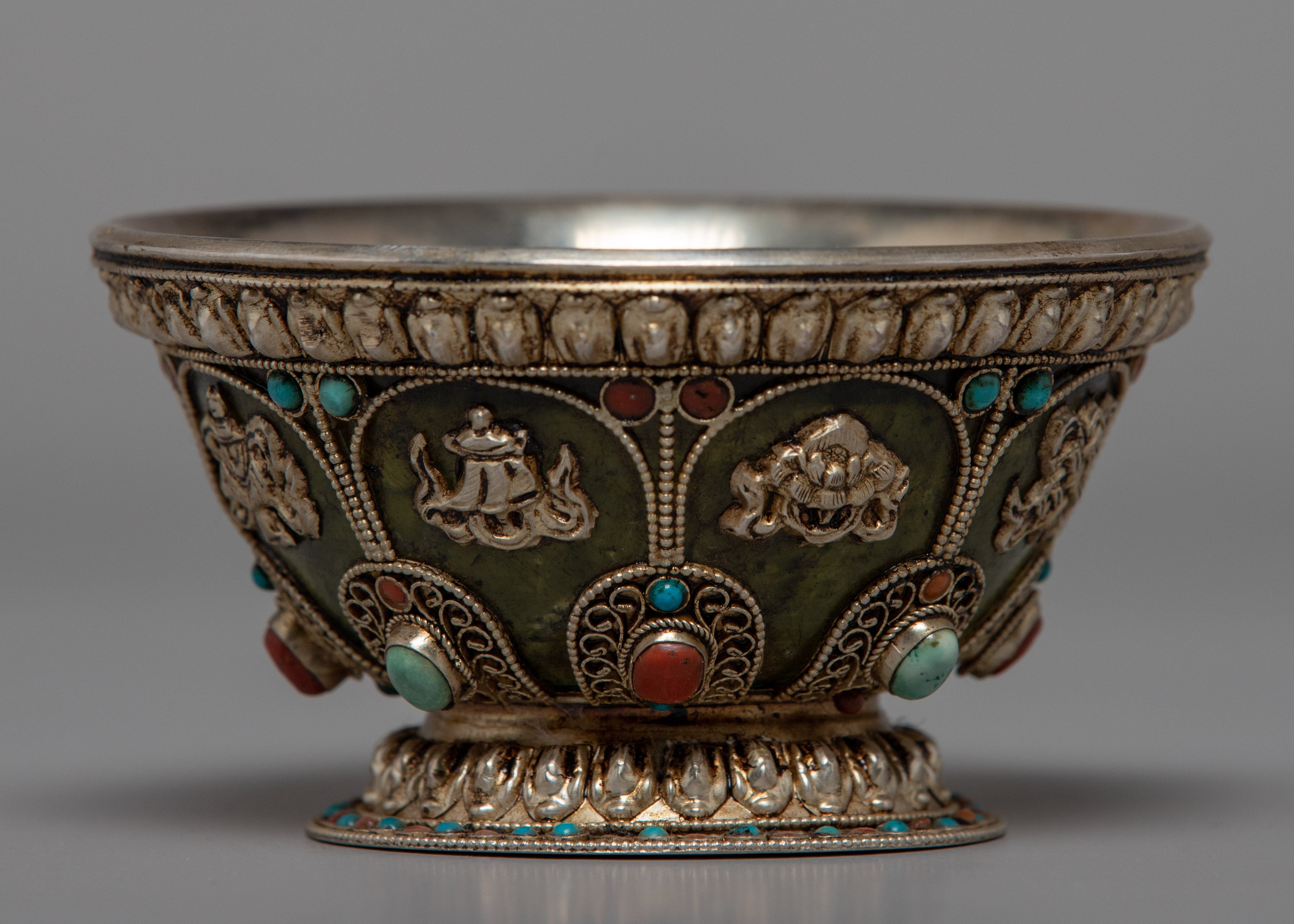 Buddhist Offering Bowl | Nepal Crafts | Religious Home Decor