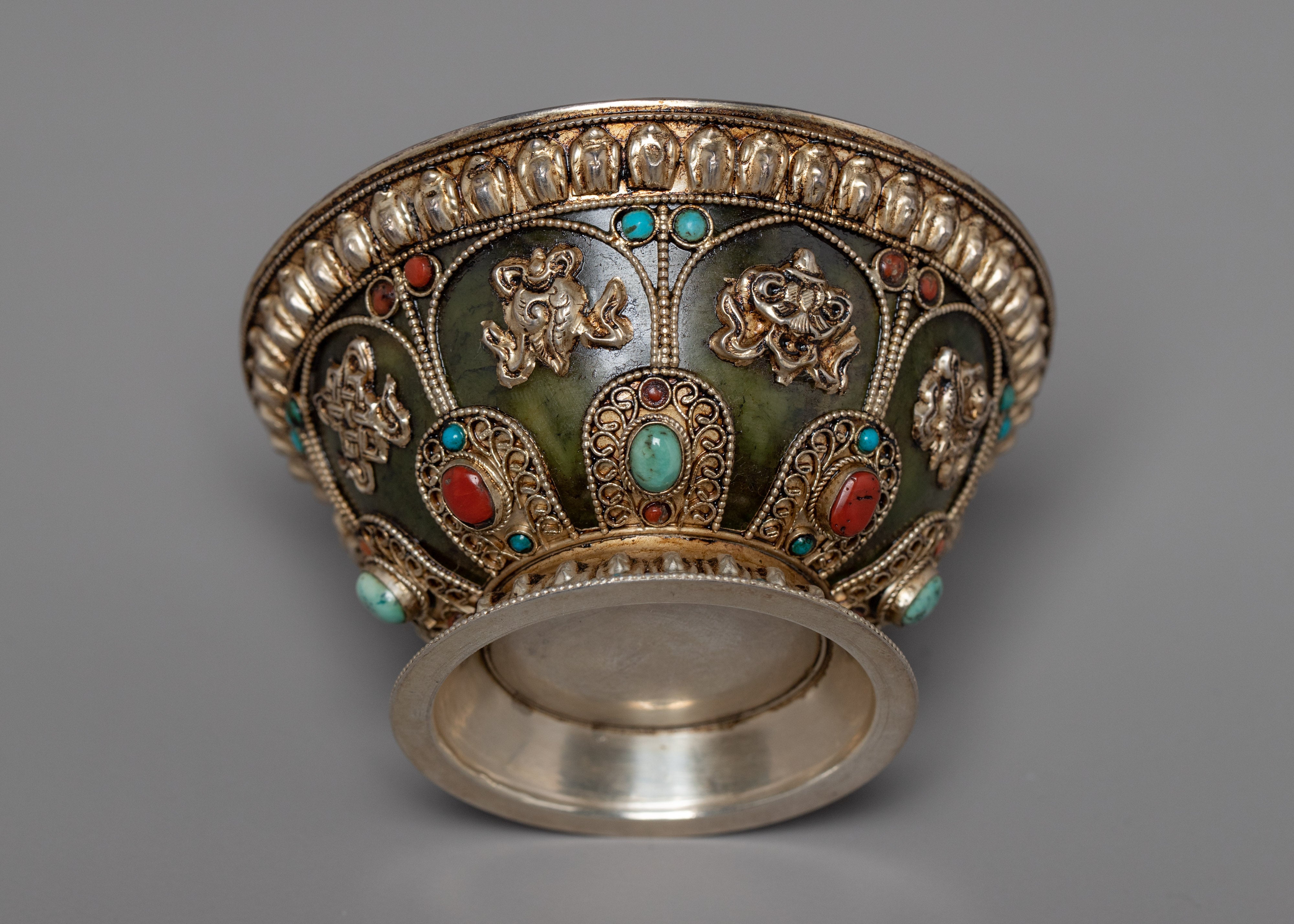 Buddhist Offering Bowl | Nepal Crafts | Religious Home Decor