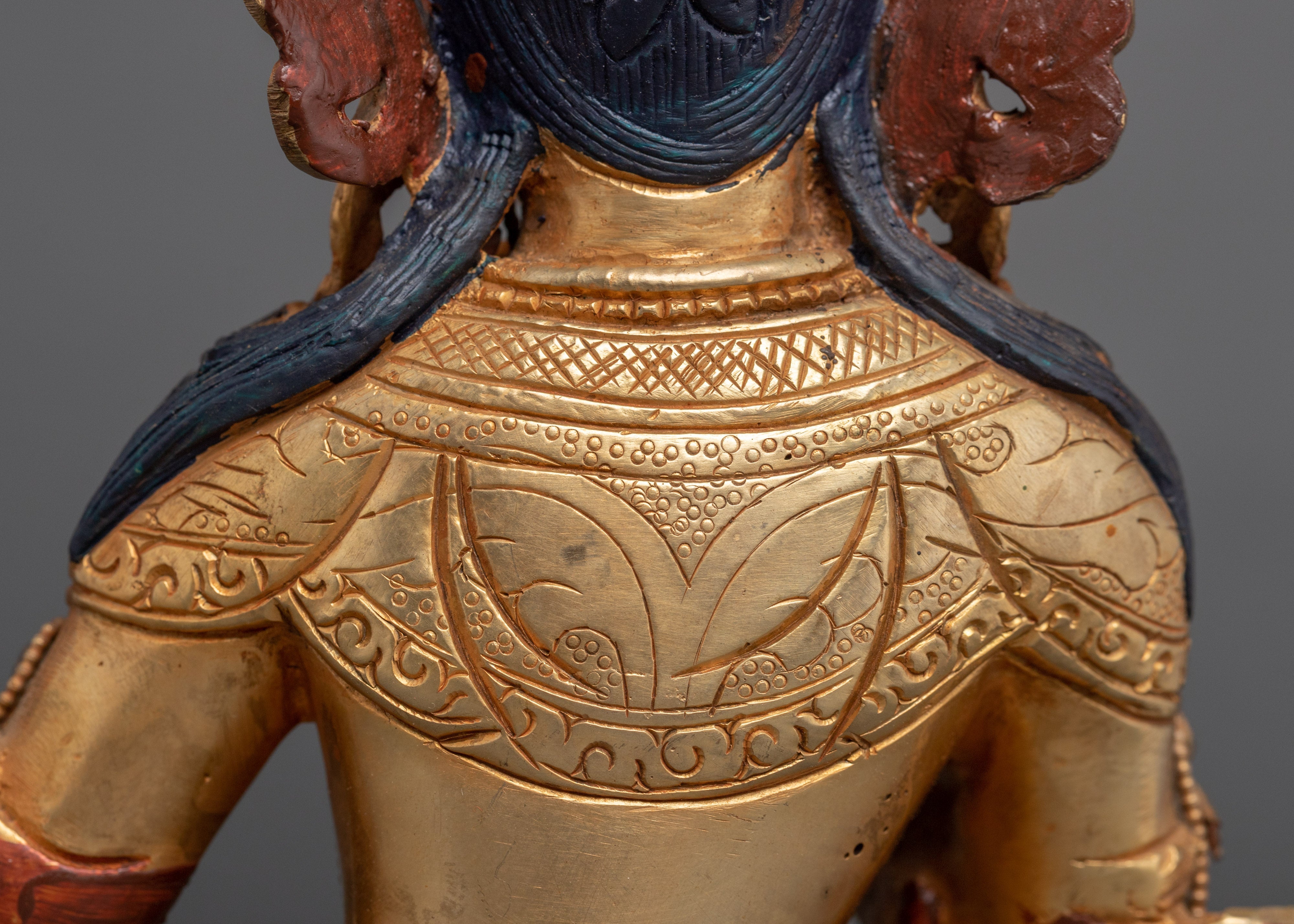 Crystal Vajrasattva Statue | Tibetan Copper Body Statue