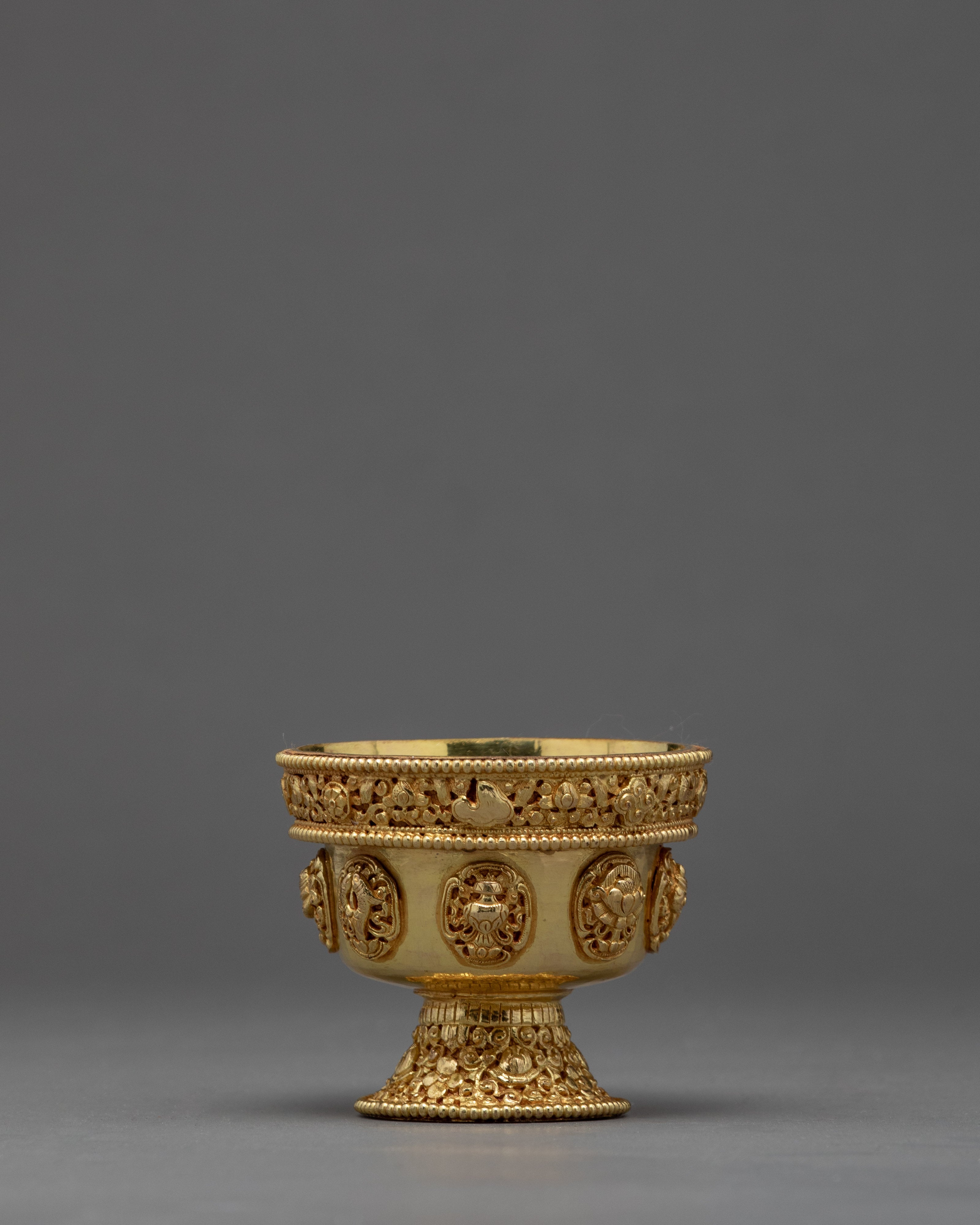 Gold Offering Bowls | Nepal Crafts | Tibetan Offering Bowl