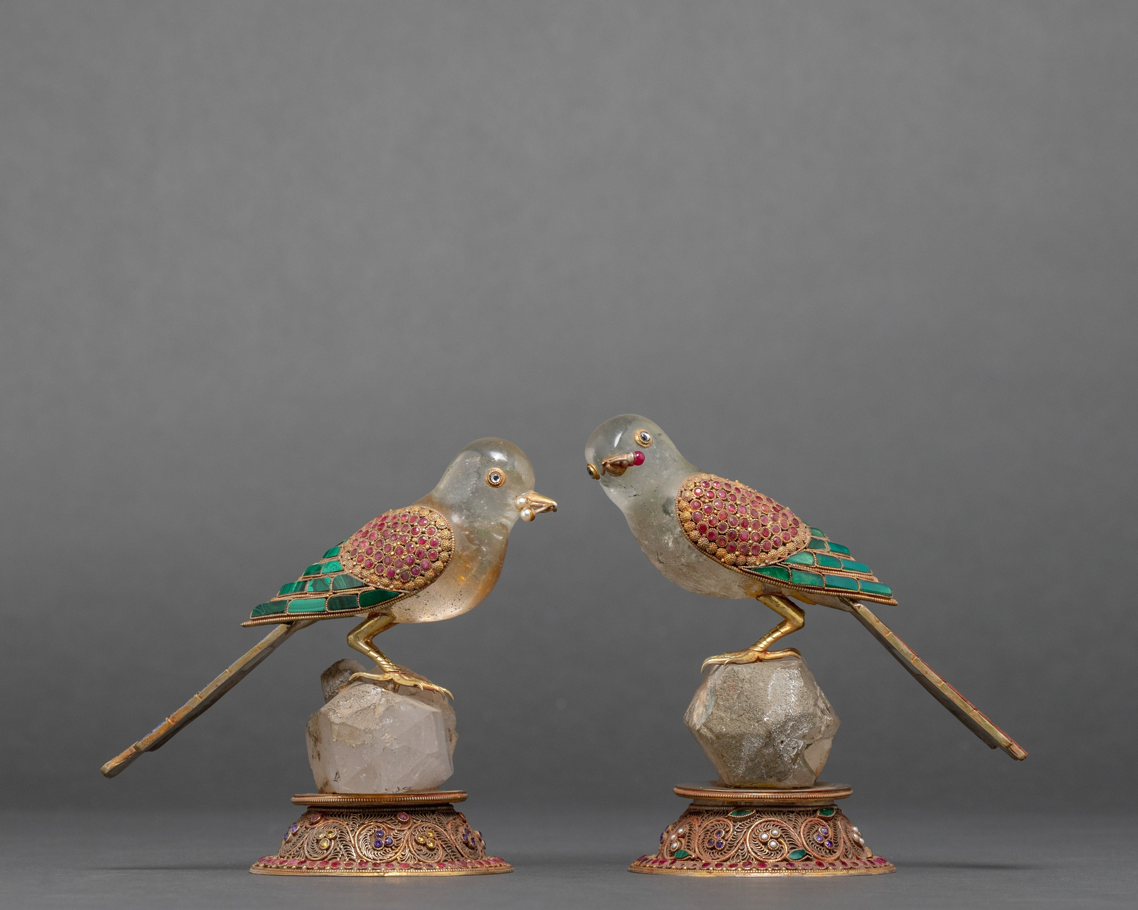 Gemstone Carved Bird for Home Decor | Healing Crystal Birds Set | Bird Collectible Figurine | Raphus Cucullatus | Gift for Her