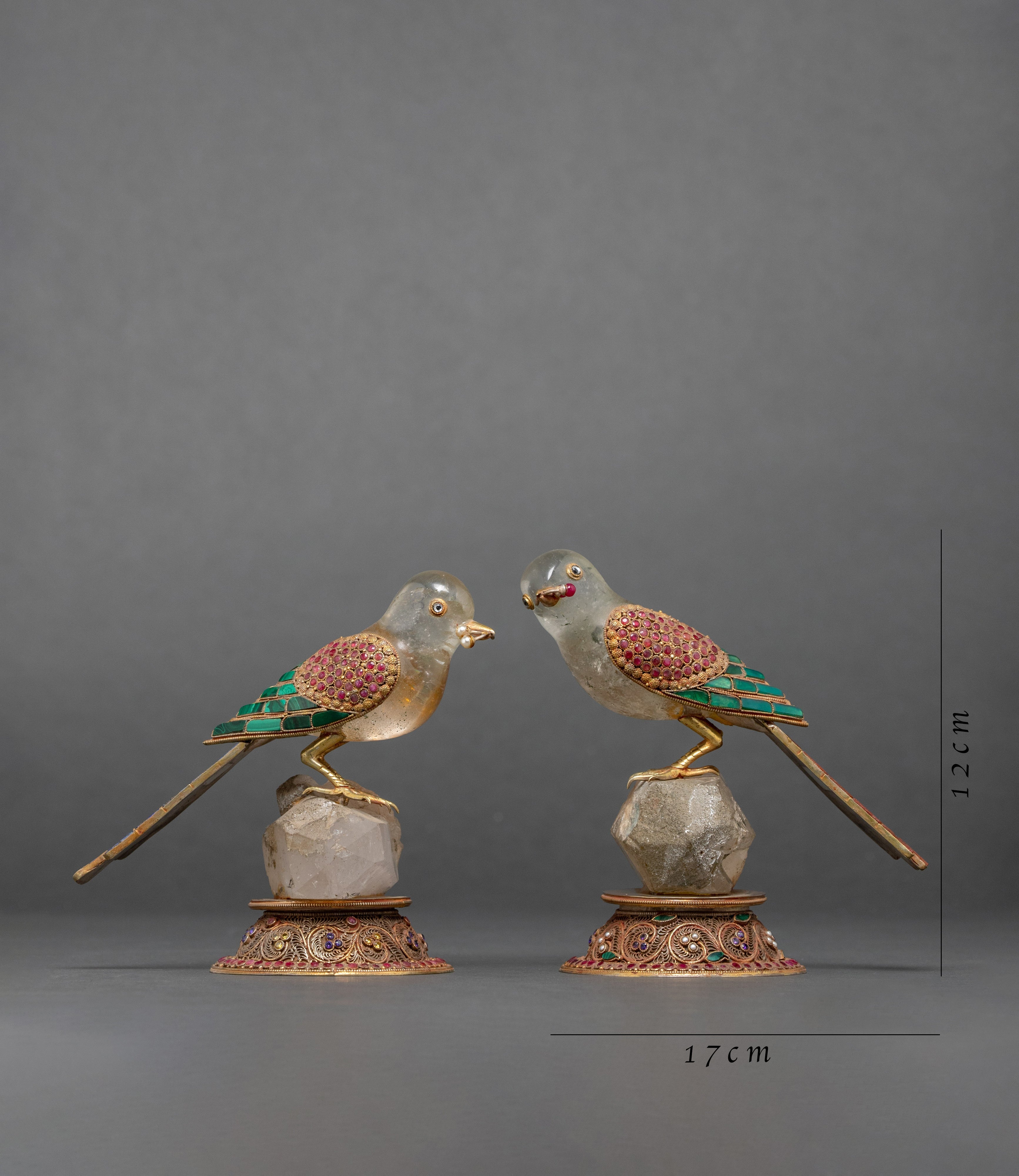 Gemstone Carved Bird for Home Decor | Healing Crystal Birds Set | Bird Collectible Figurine | Raphus Cucullatus | Gift for Her