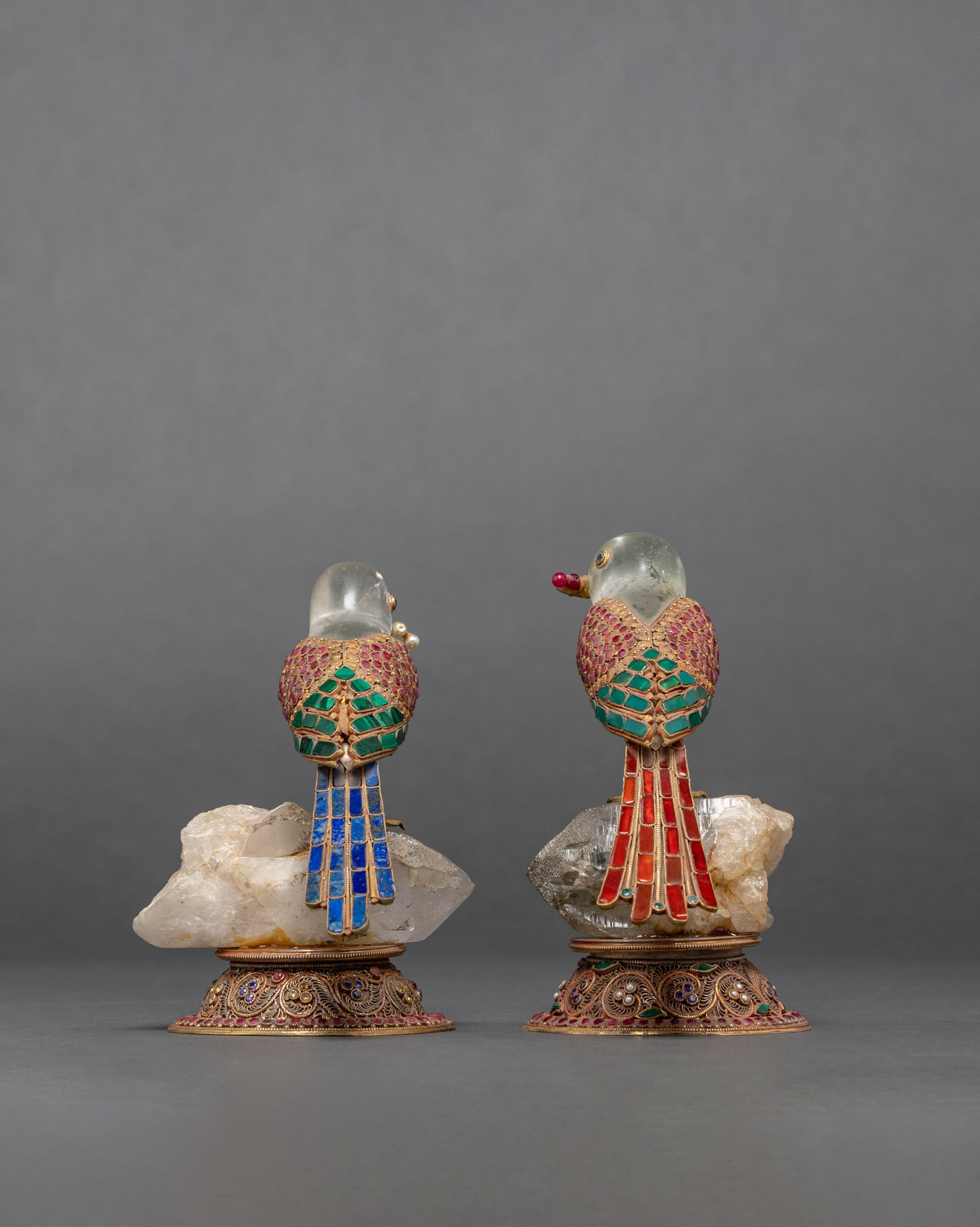 Gemstone Carved Bird for Home Decor | Healing Crystal Birds Set | Bird Collectible Figurine | Raphus Cucullatus | Gift for Her