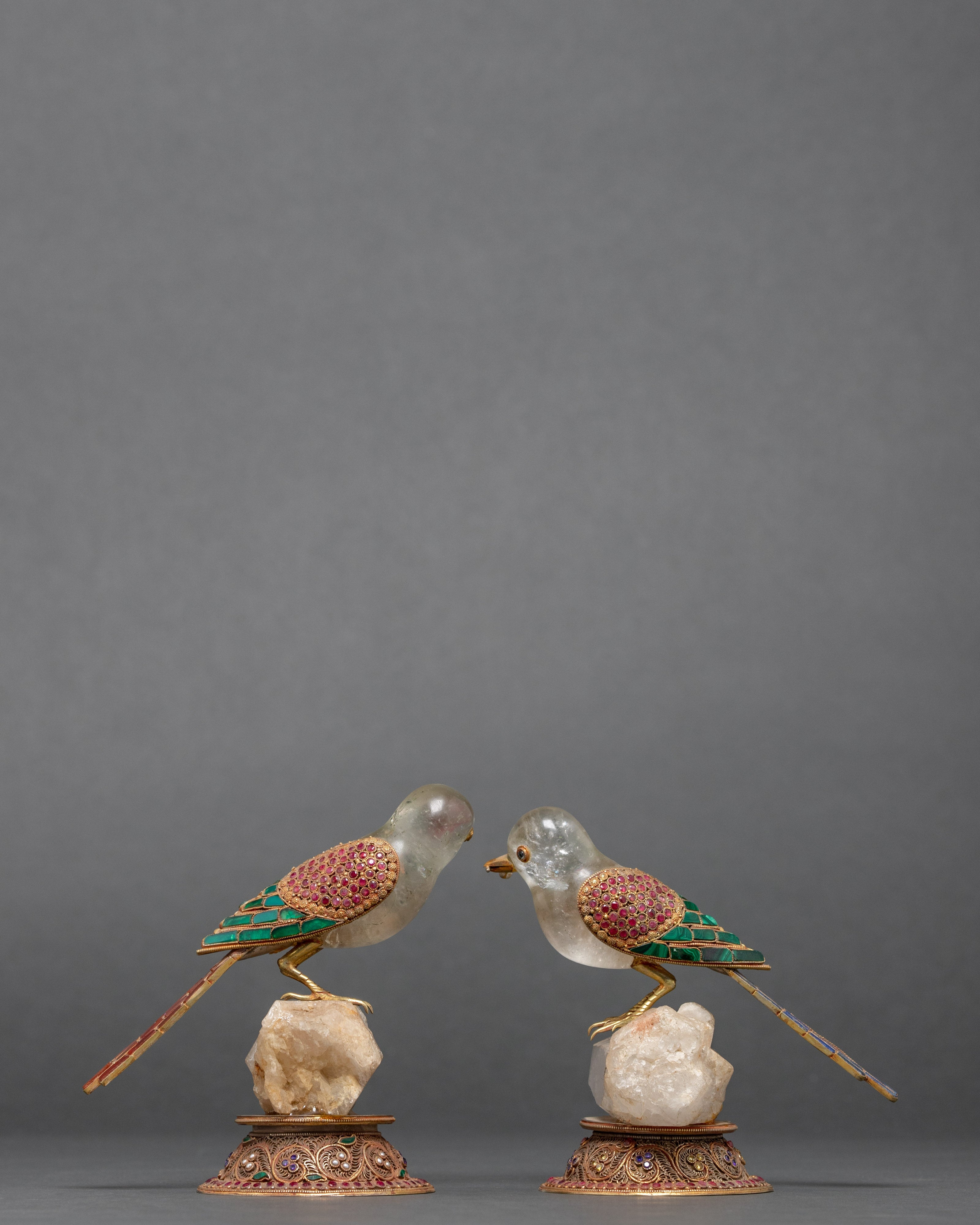 Gemstone Carved Bird for Home Decor | Healing Crystal Birds Set | Bird Collectible Figurine | Raphus Cucullatus | Gift for Her