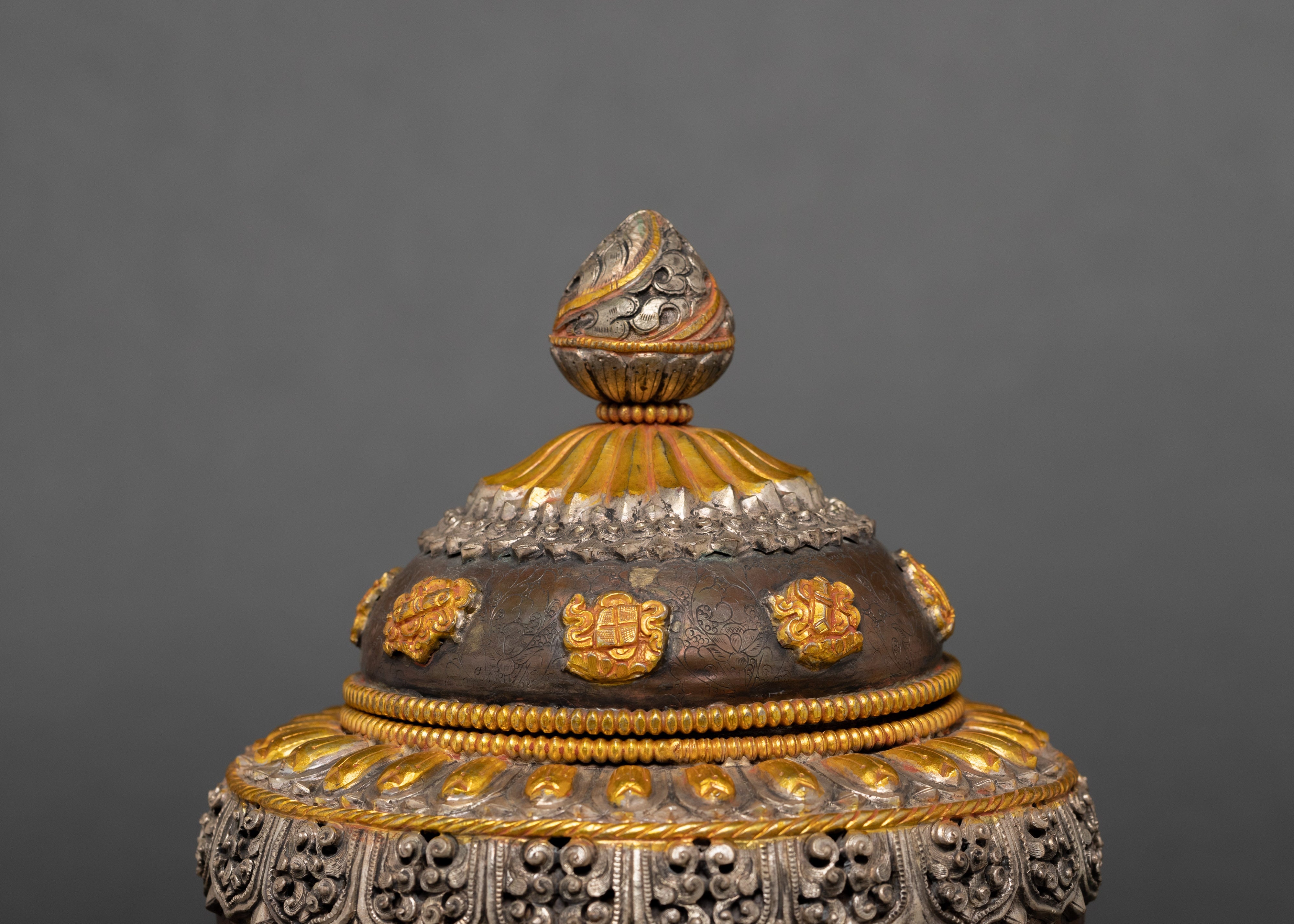 Buddhist Rice Pot | Religious Offering Bowl | Ritual Objects