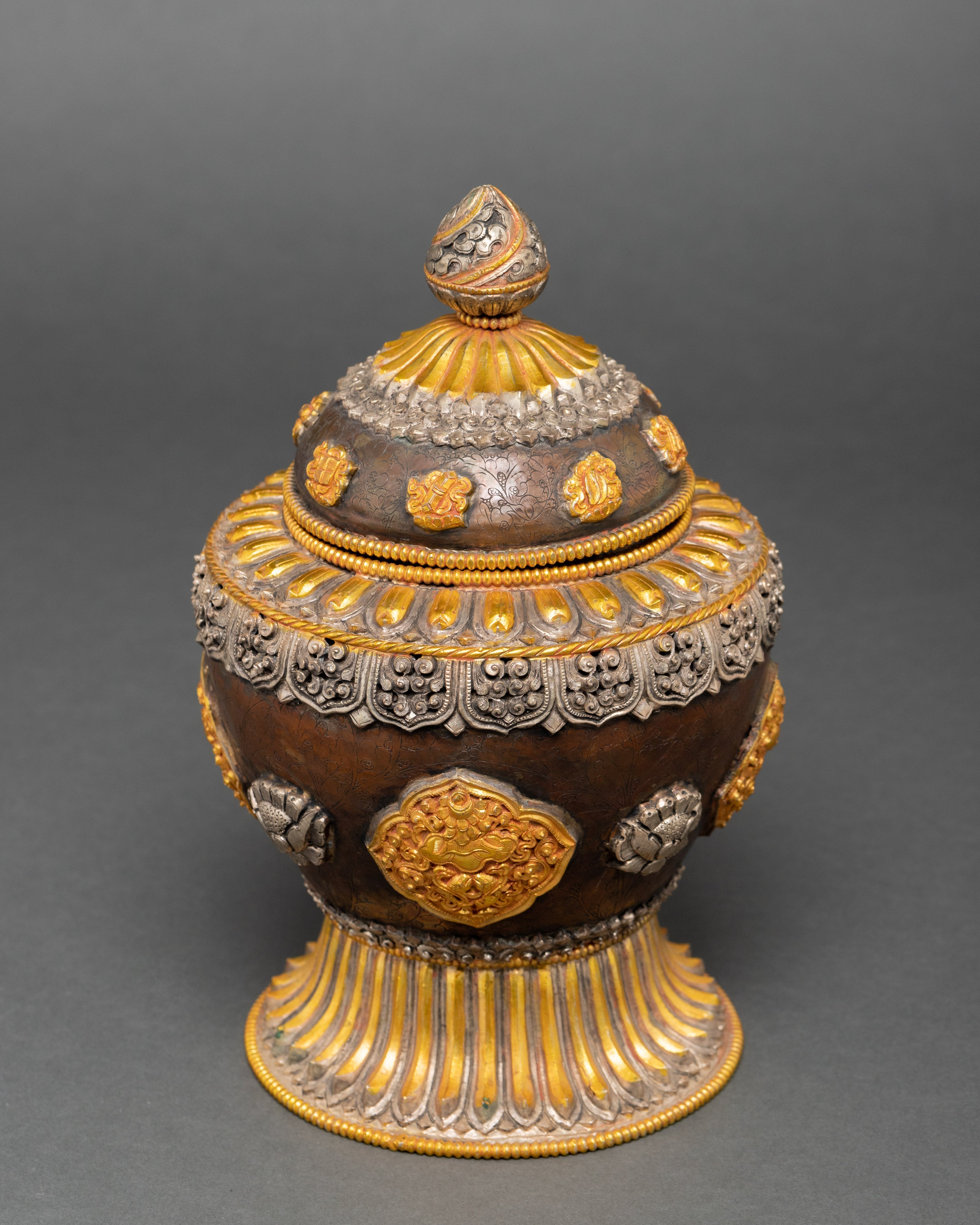 Buddhist Rice Pot | Religious Offering Bowl | Ritual Objects