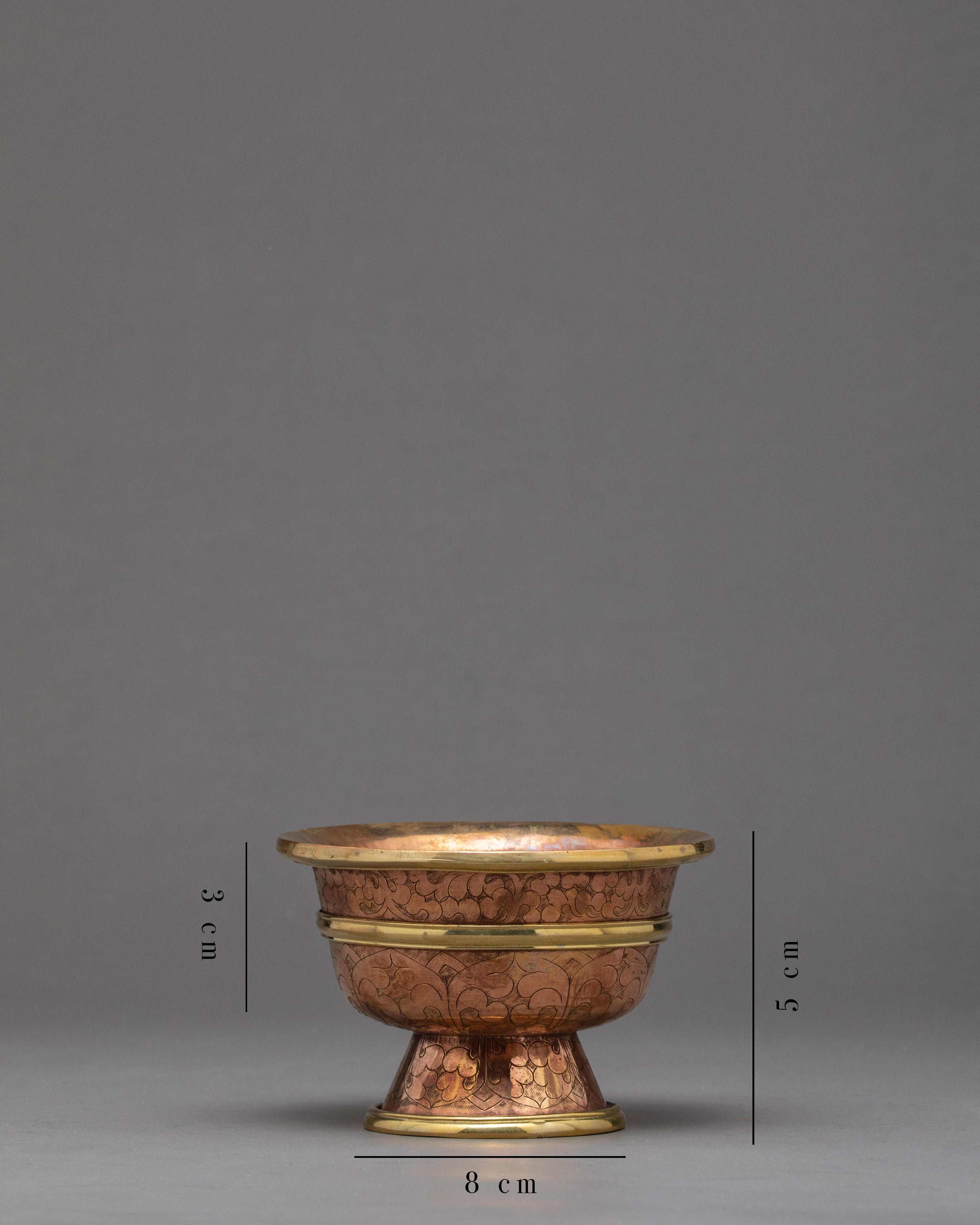 1.9" Ritual Offering Bowls | Handcarved Tibetan Yonchap