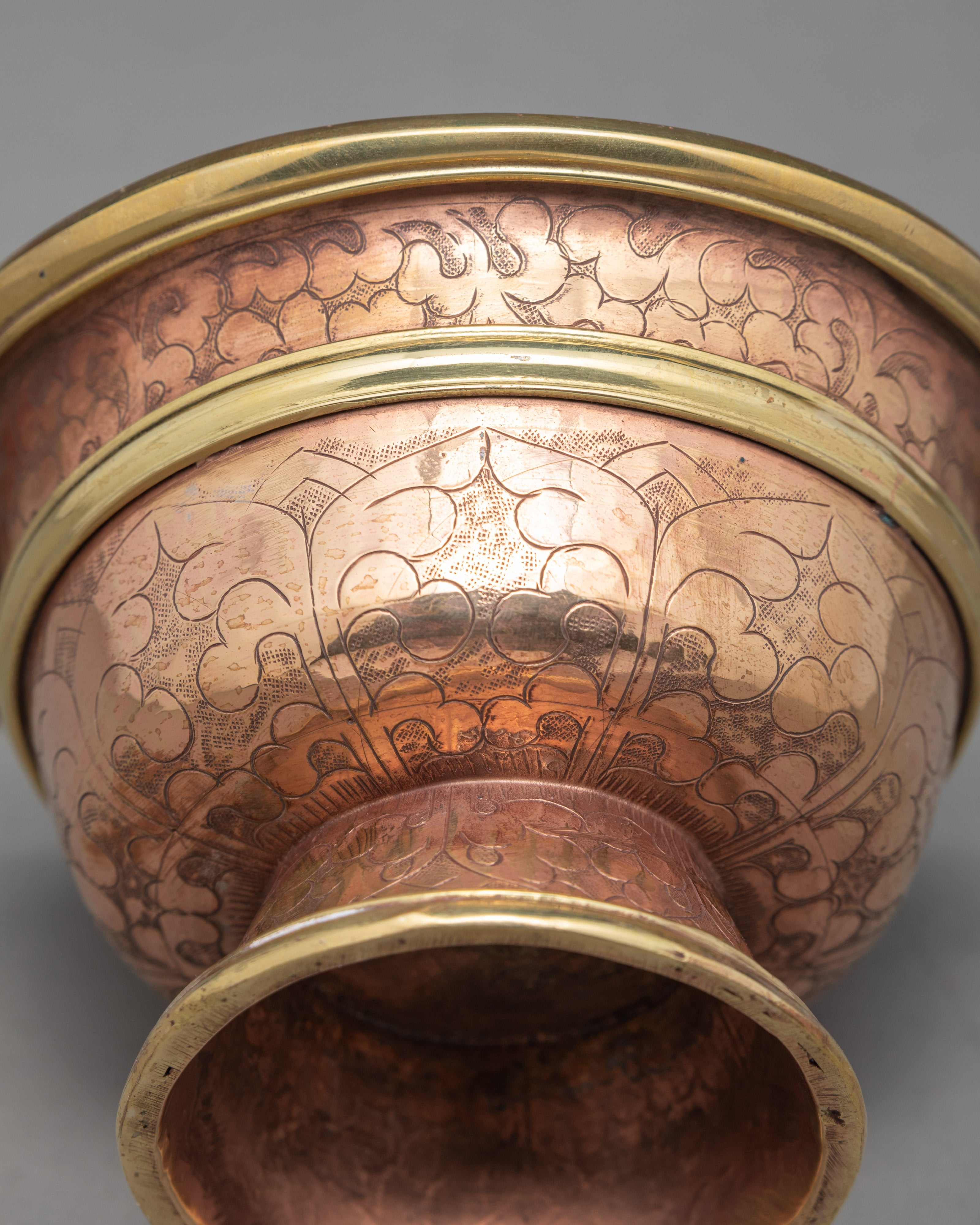 1.9" Ritual Offering Bowls | Handcarved Tibetan Yonchap