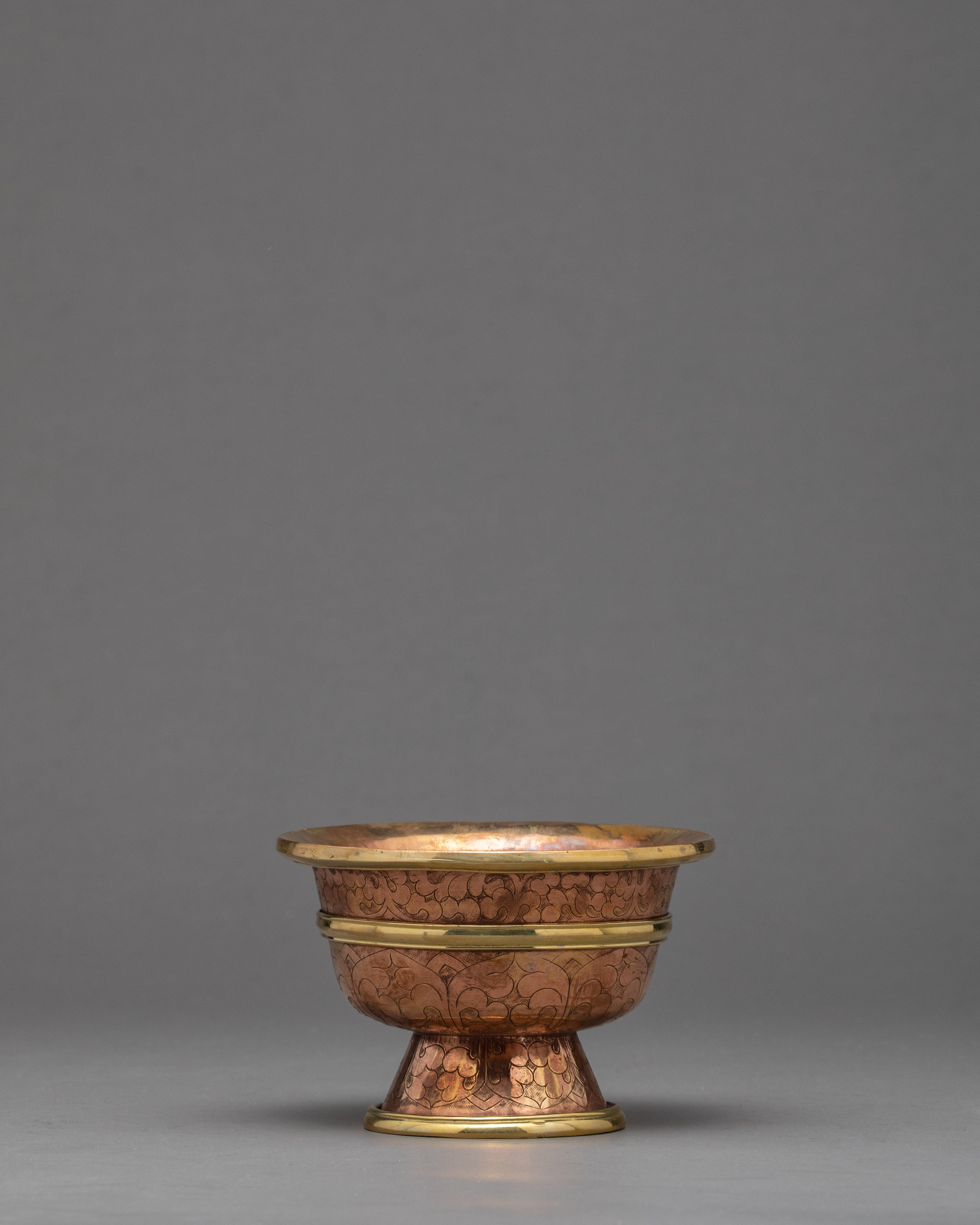 1.9" Ritual Offering Bowls | Handcarved Tibetan Yonchap