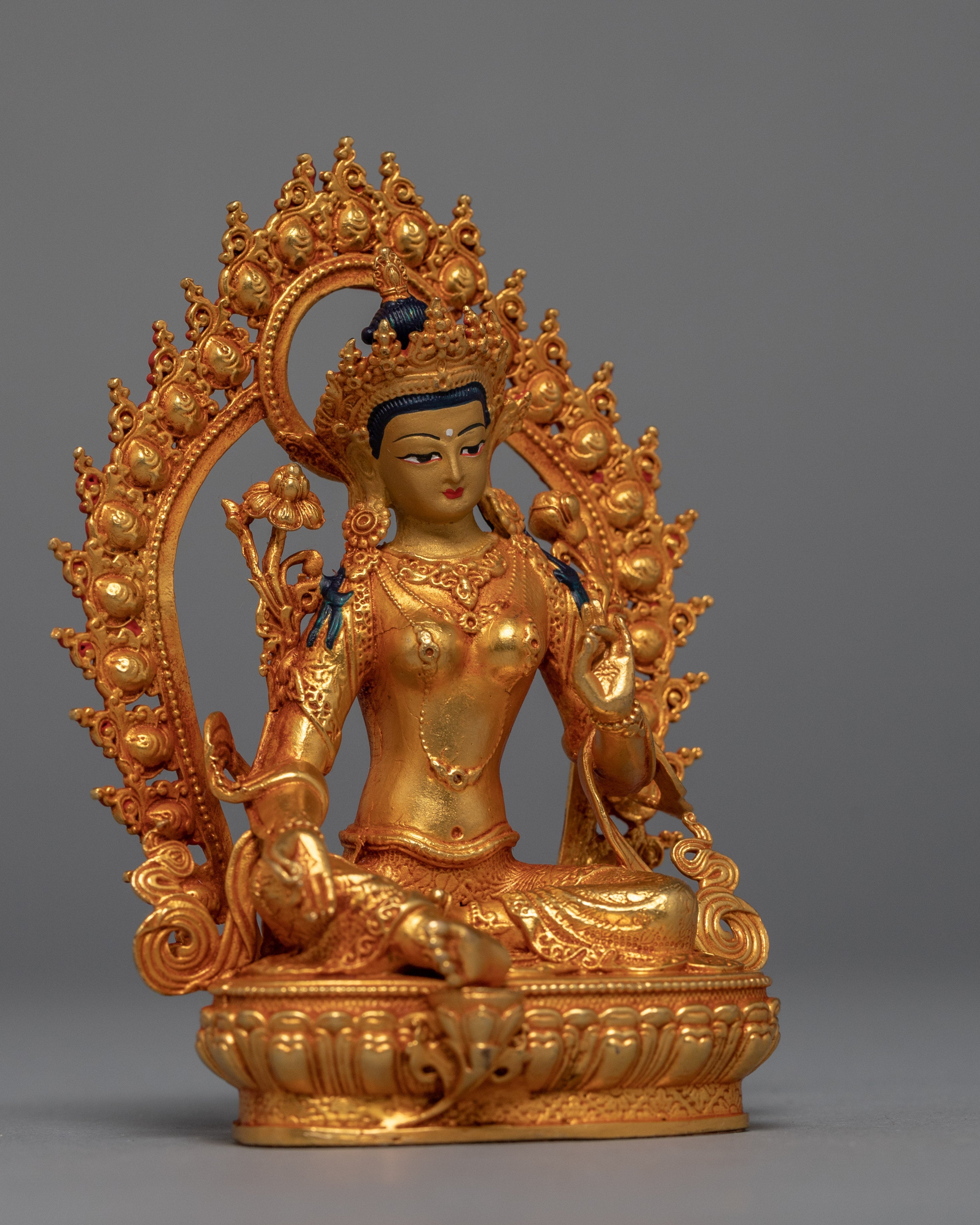 Mini Green Tara Sculpture | Buddhist Deity