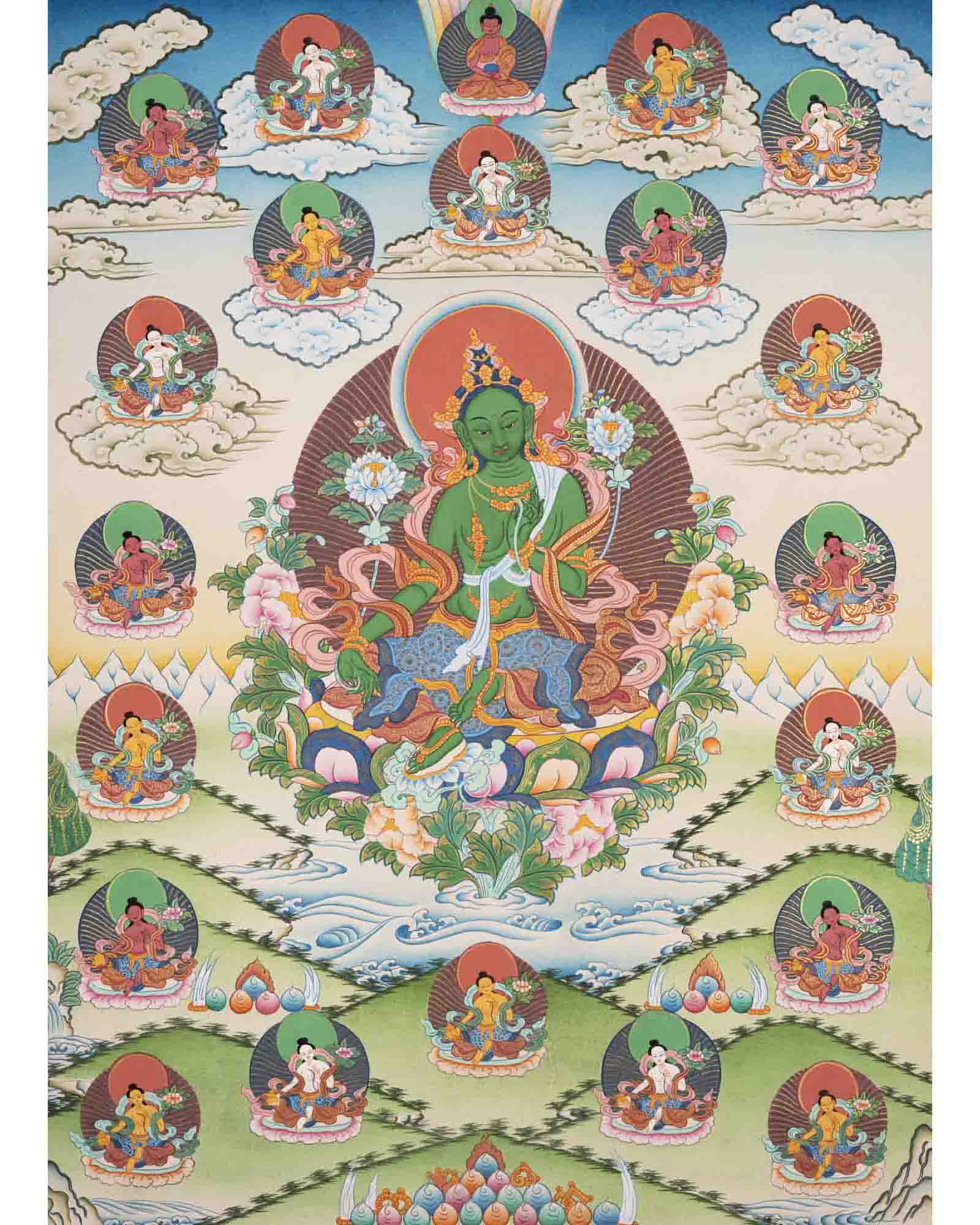 21 Tara Thangka | Religious Buddhist Art | Wall Decors