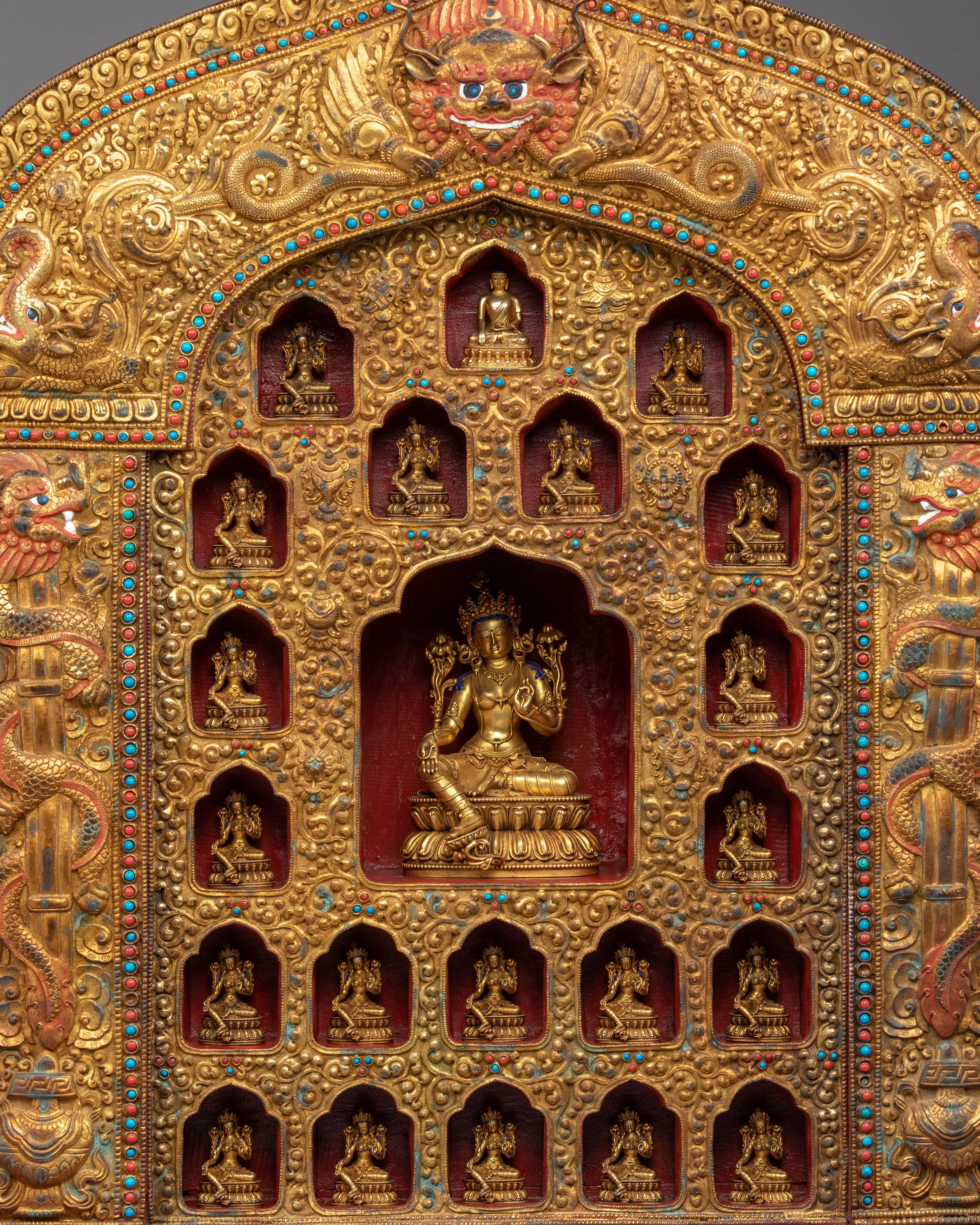 21 Tara Statue Set | Traditionally Handcarved Statue | Religious Decors