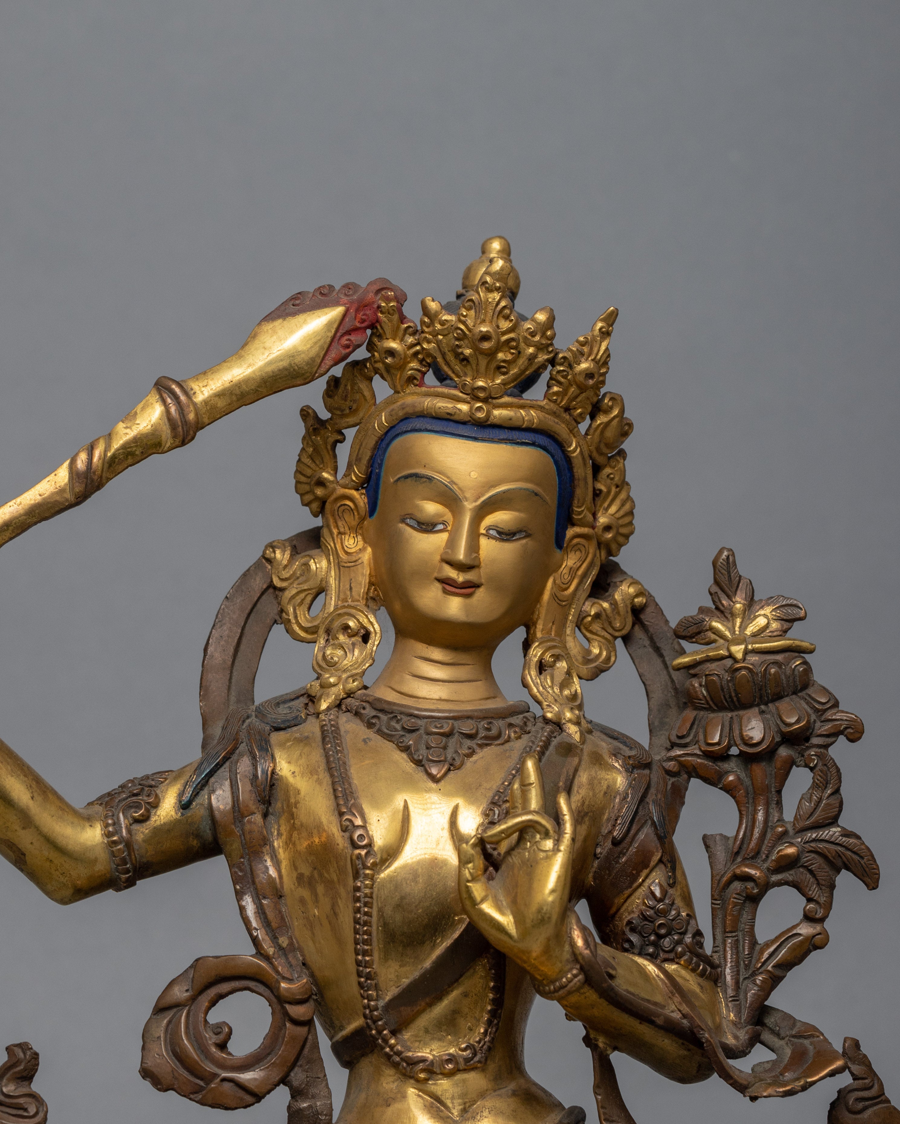 Bodhisattva Manjushri Sculpture | Himalayan Sculpture of Bodhisattva of Wisdom