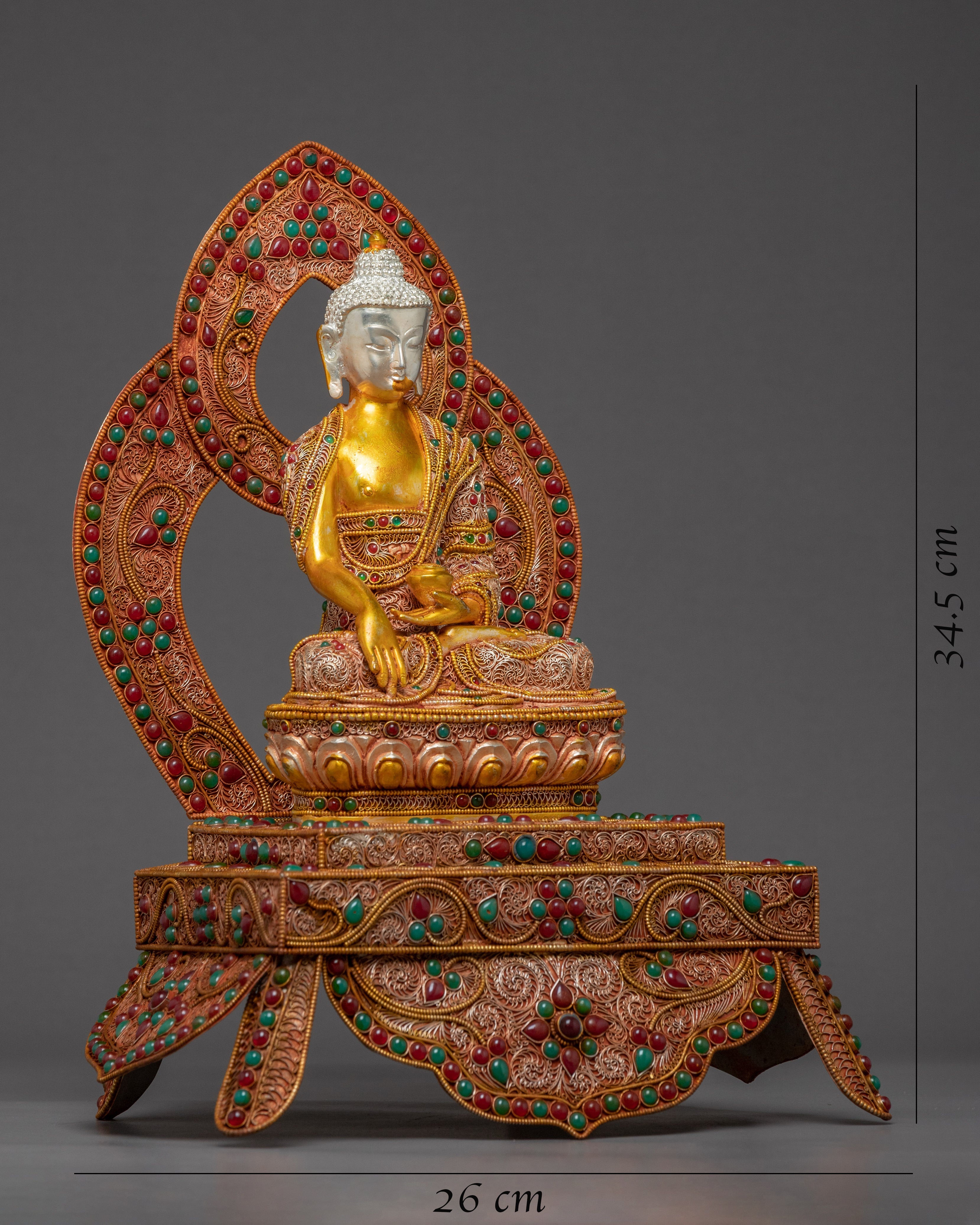 24K Gold Plated Shakyamuni Buddha Statue | Himalayan Art