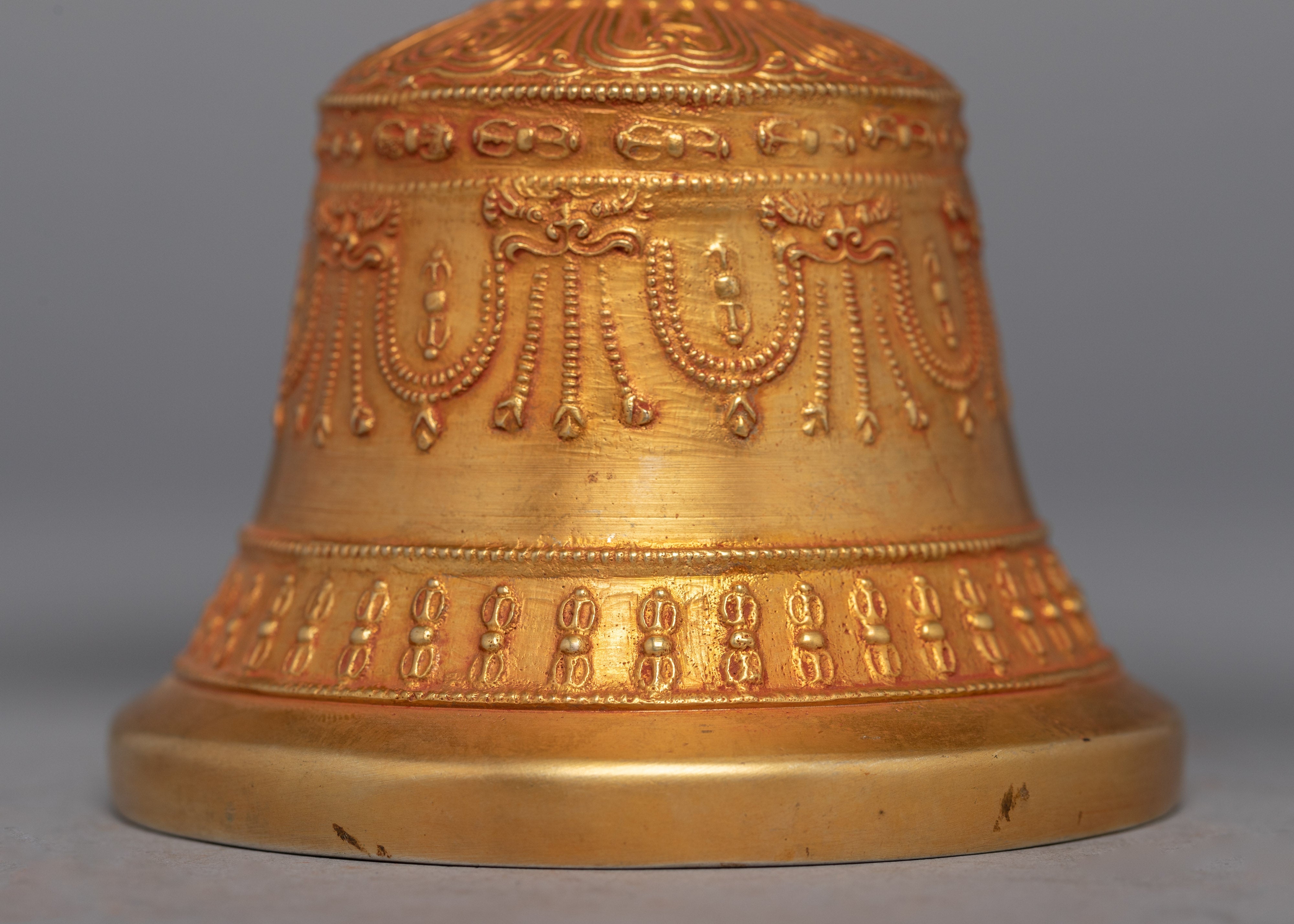 Tibetan Meditation Bell With Vajra Handle | Himalayan Art Work