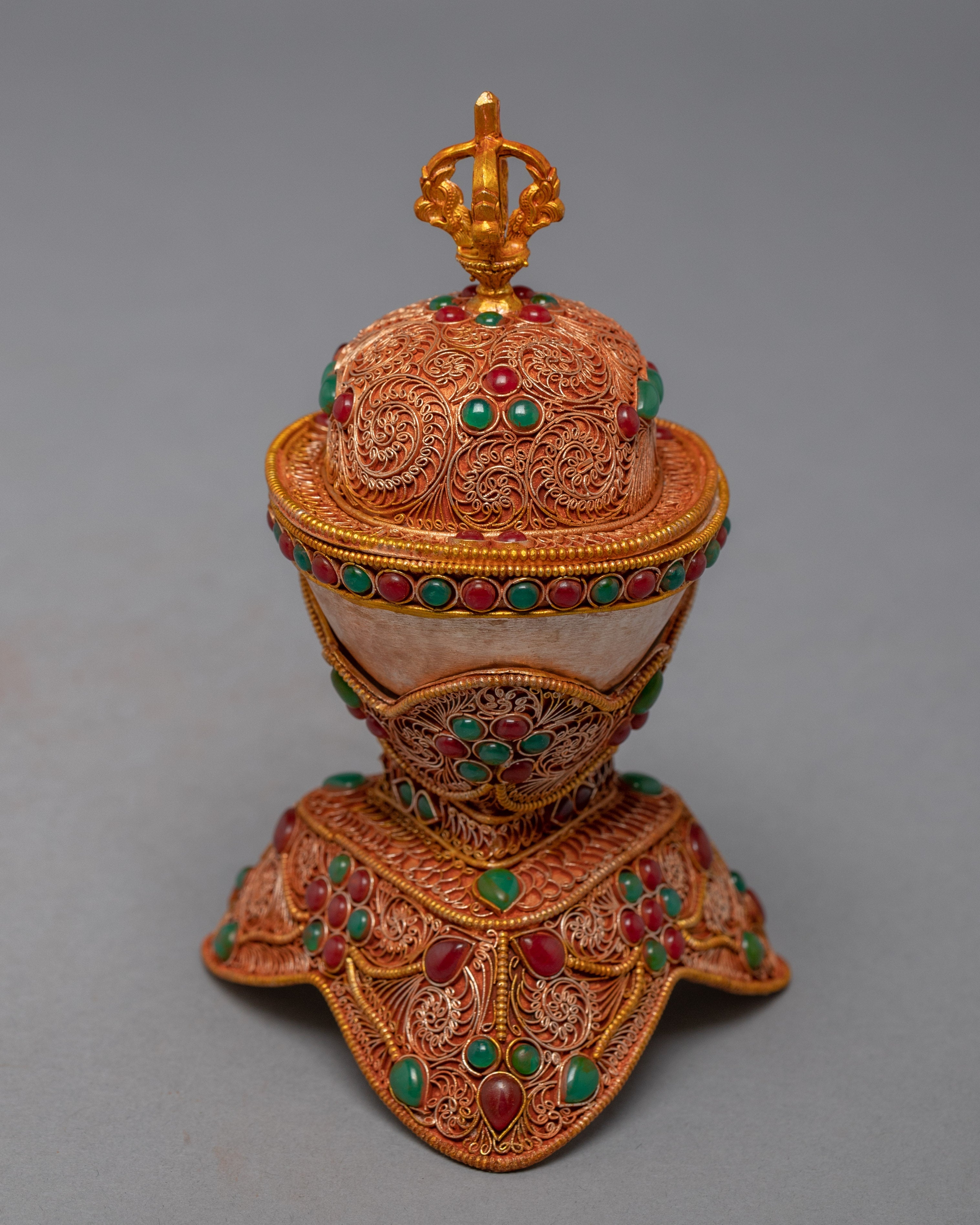 Tibetan Kapala | 24K Gold Plated