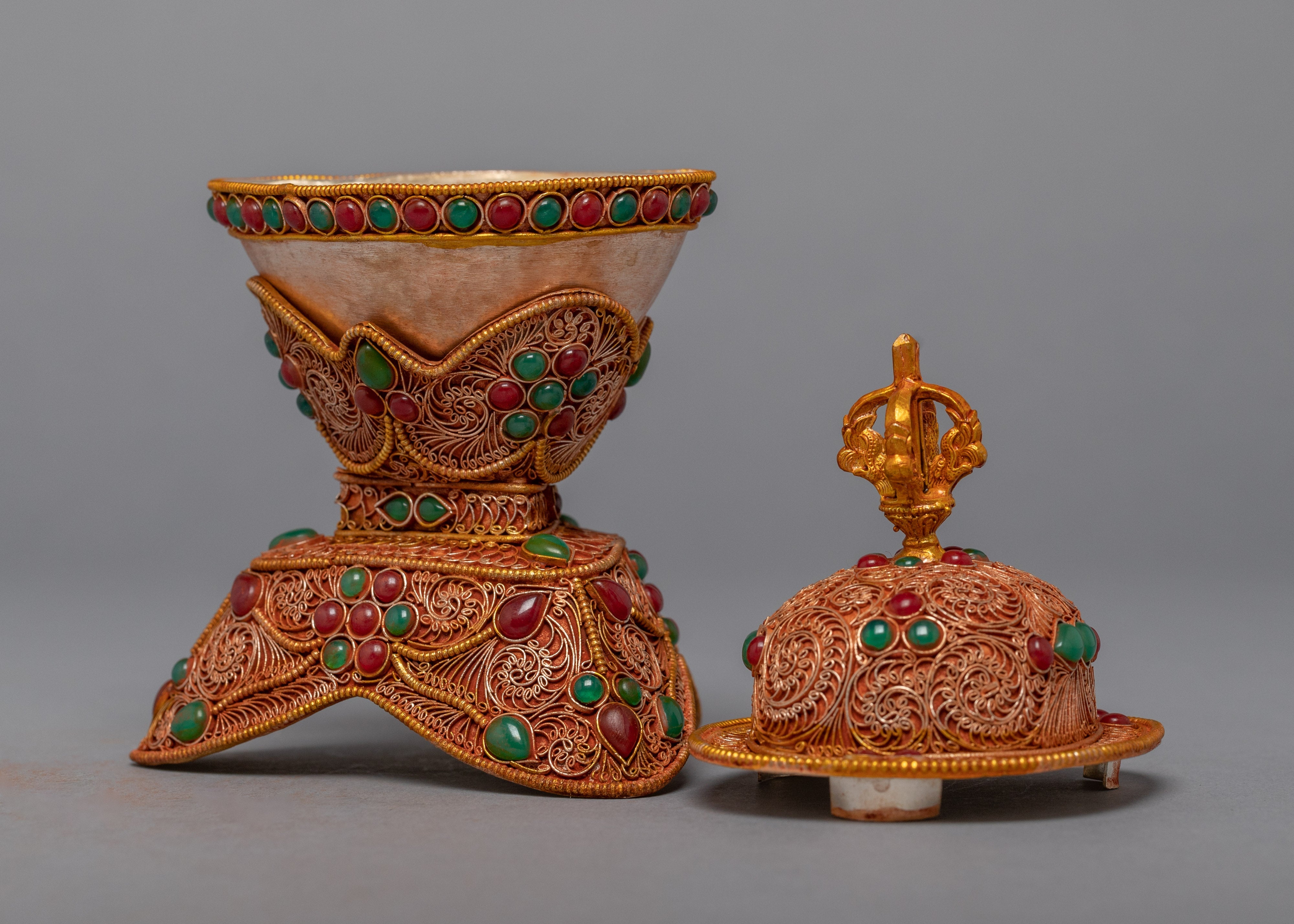 Tibetan Kapala | 24K Gold Plated