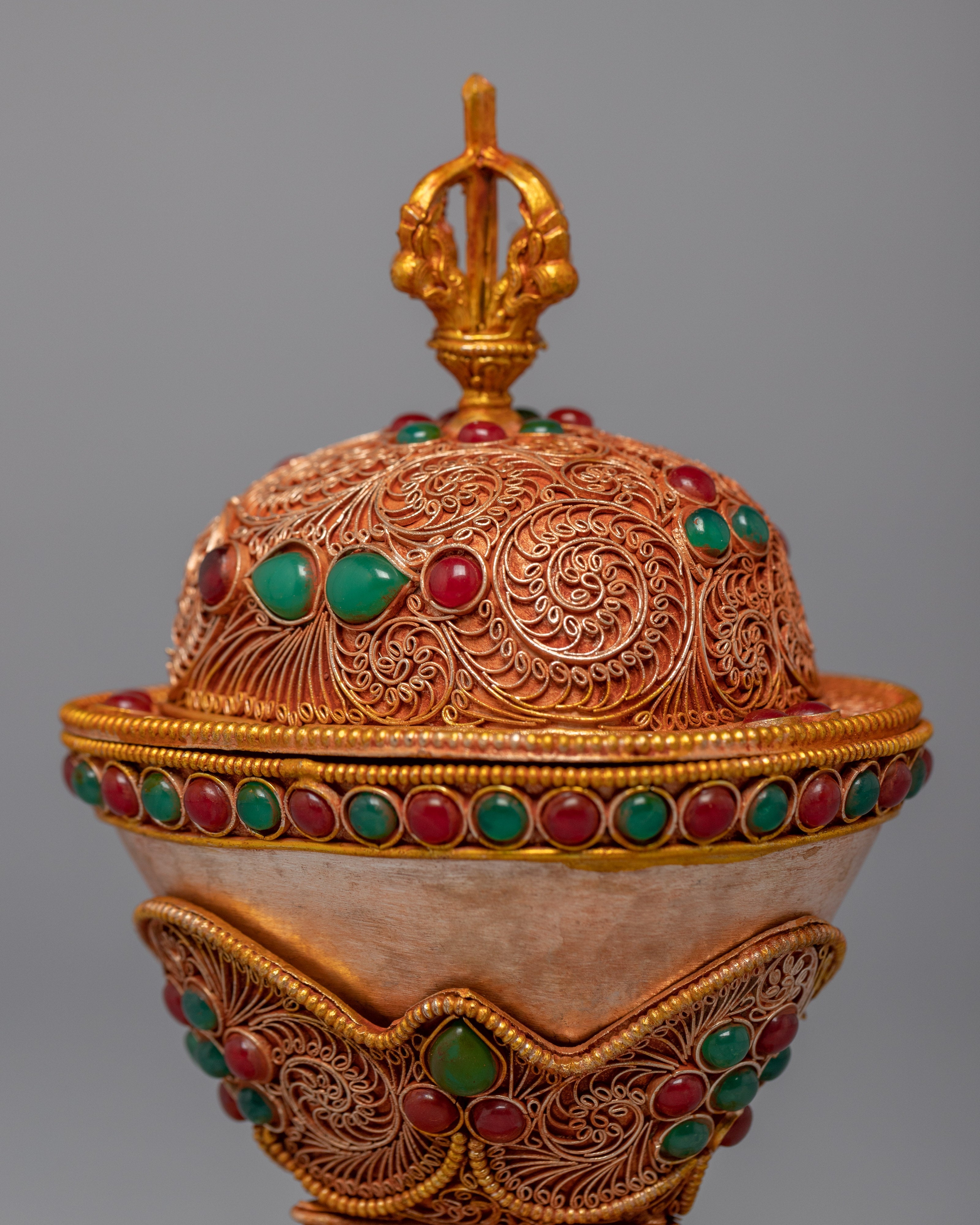 Tibetan Kapala | 24K Gold Plated