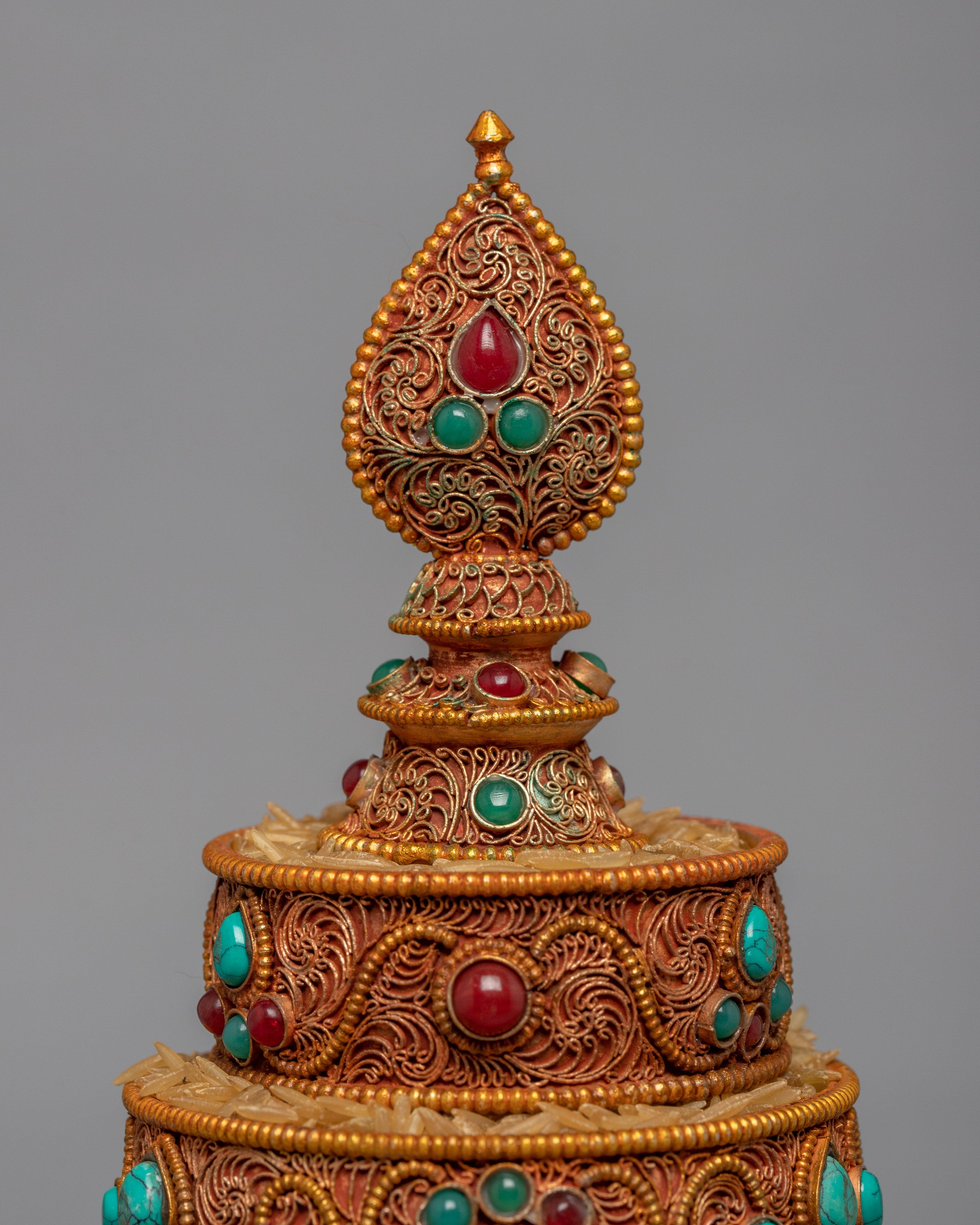 Mandala Stones Inlaid For Home Decor | 24k Gold Plated