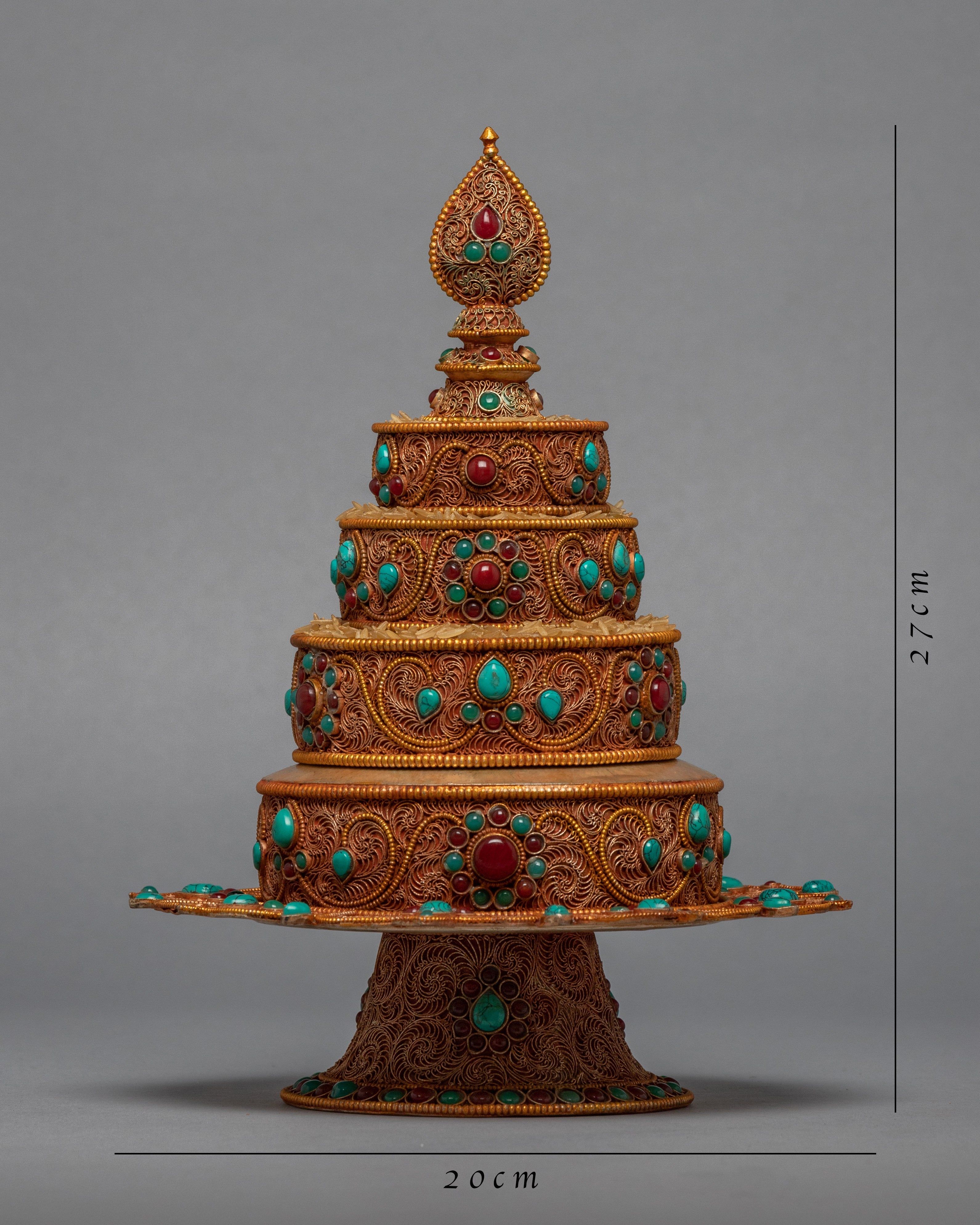 Mandala Stones Inlaid For Home Decor | 24k Gold Plated