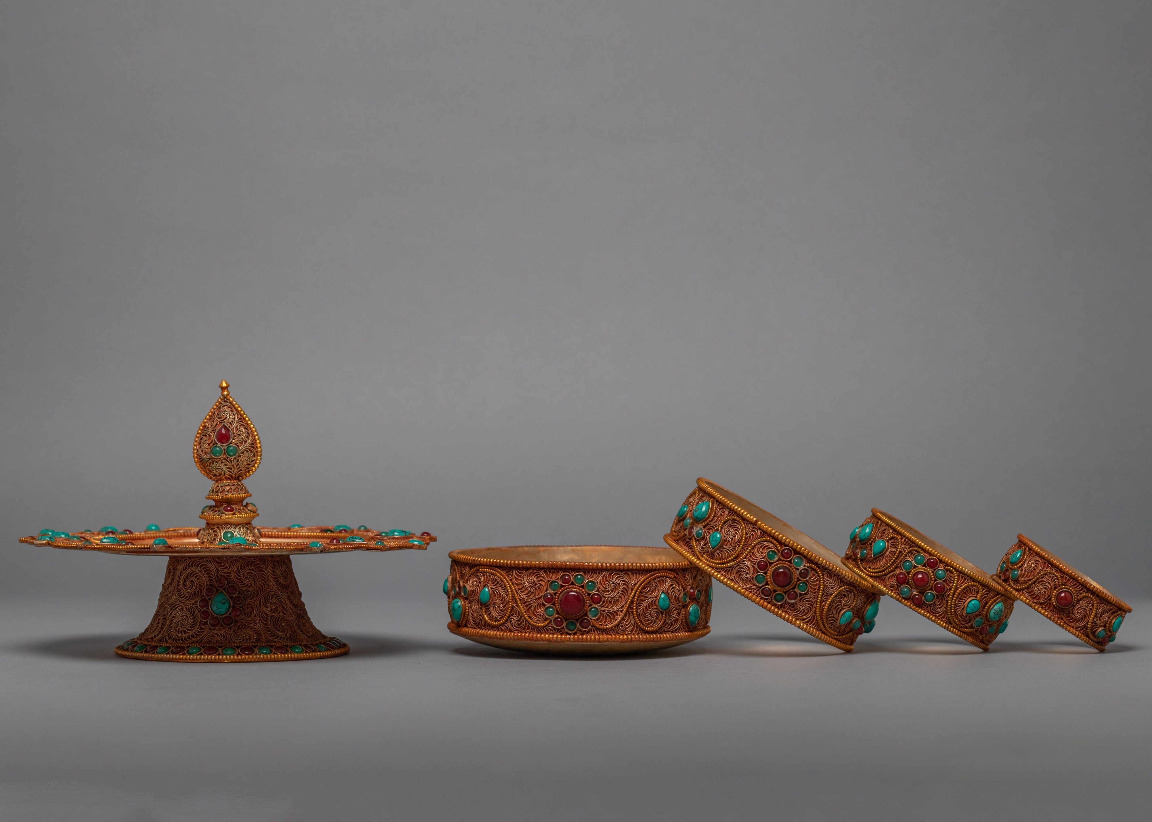 Mandala Stones Inlaid For Home Decor | 24k Gold Plated