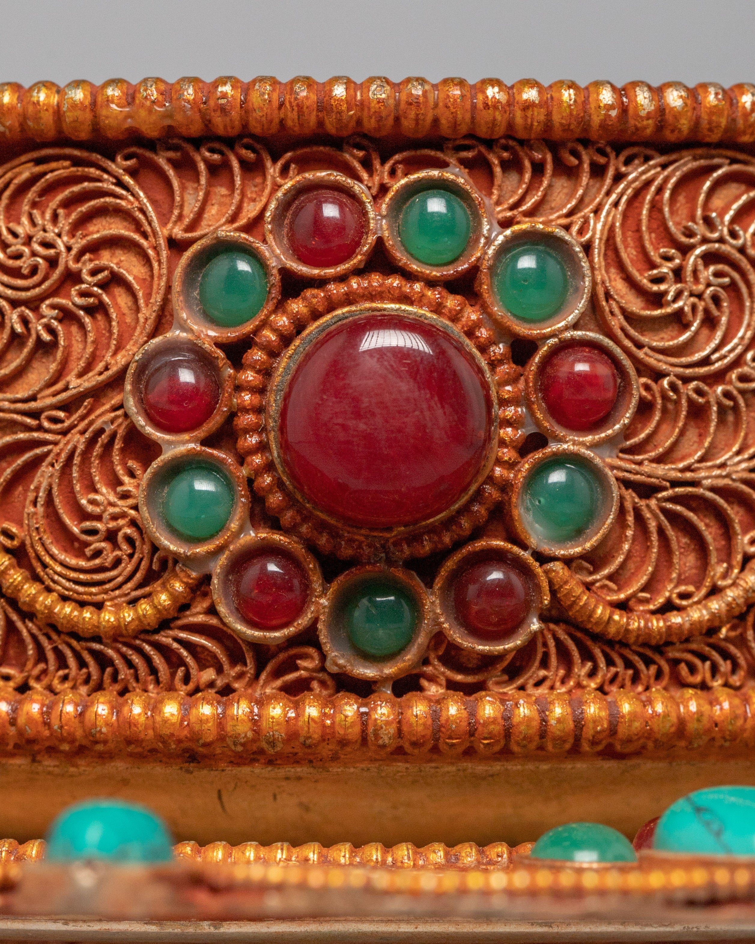 Mandala Stones Inlaid For Home Decor | 24k Gold Plated