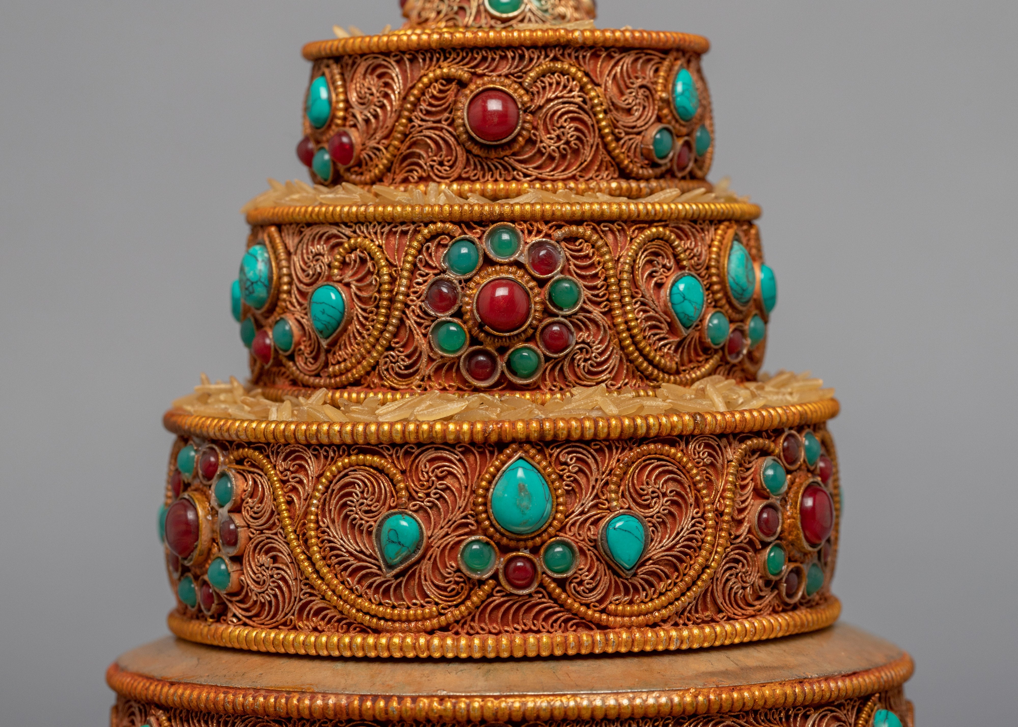 Mandala Stones Inlaid For Home Decor | 24k Gold Plated