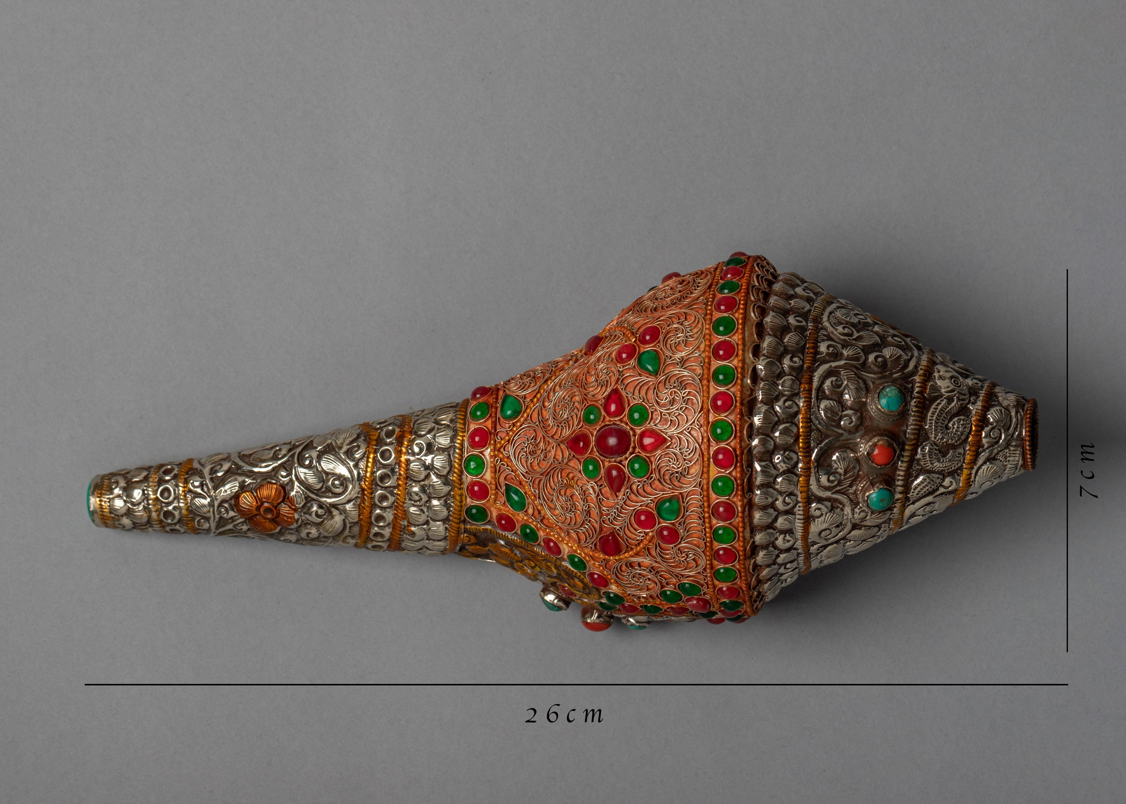 24K Gold Plated Sankha | Buddhist Home Decor