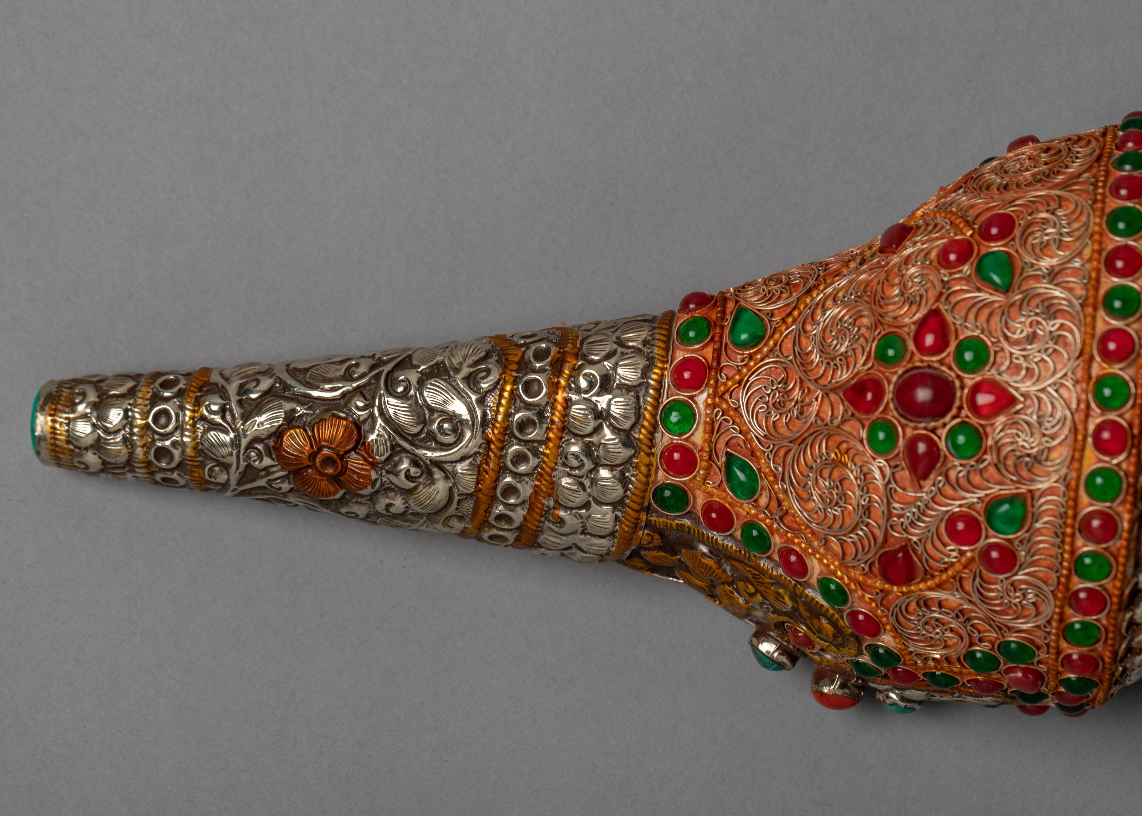 24K Gold Plated Sankha | Buddhist Home Decor