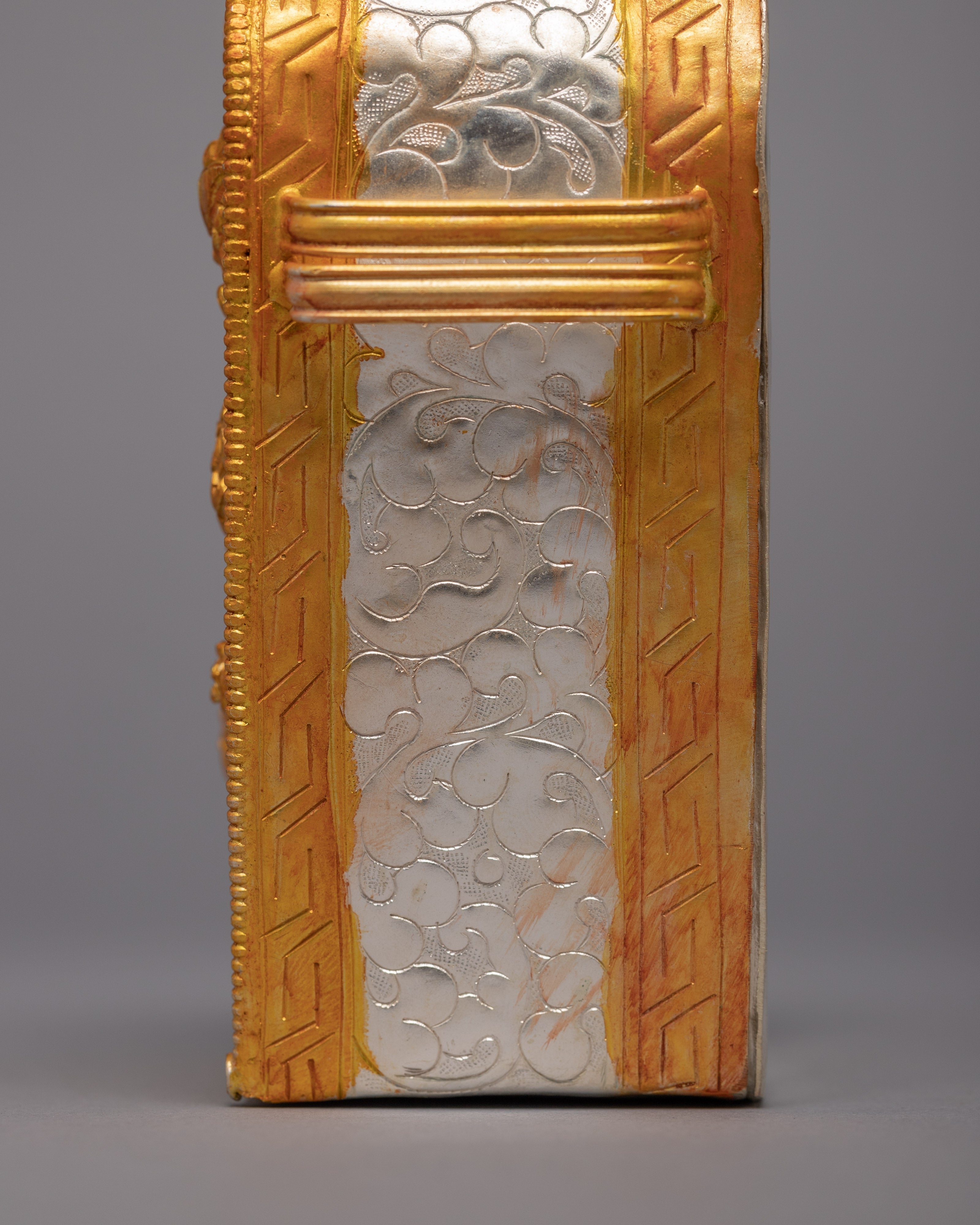 Tibetan Ghau Pendant | Gold and Silver Plated Box