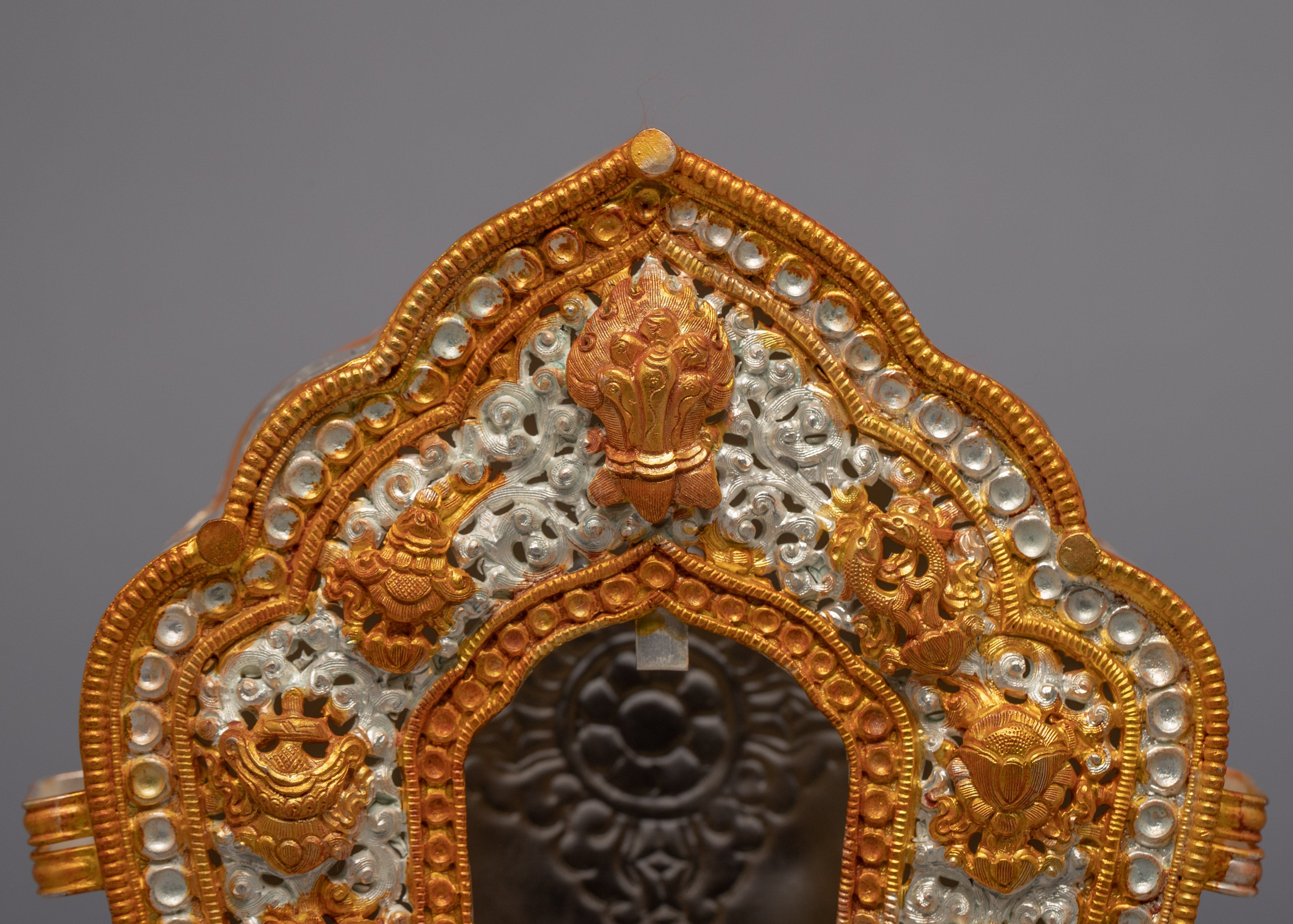 Tibetan Ghau Pendant | Gold and Silver Plated Box